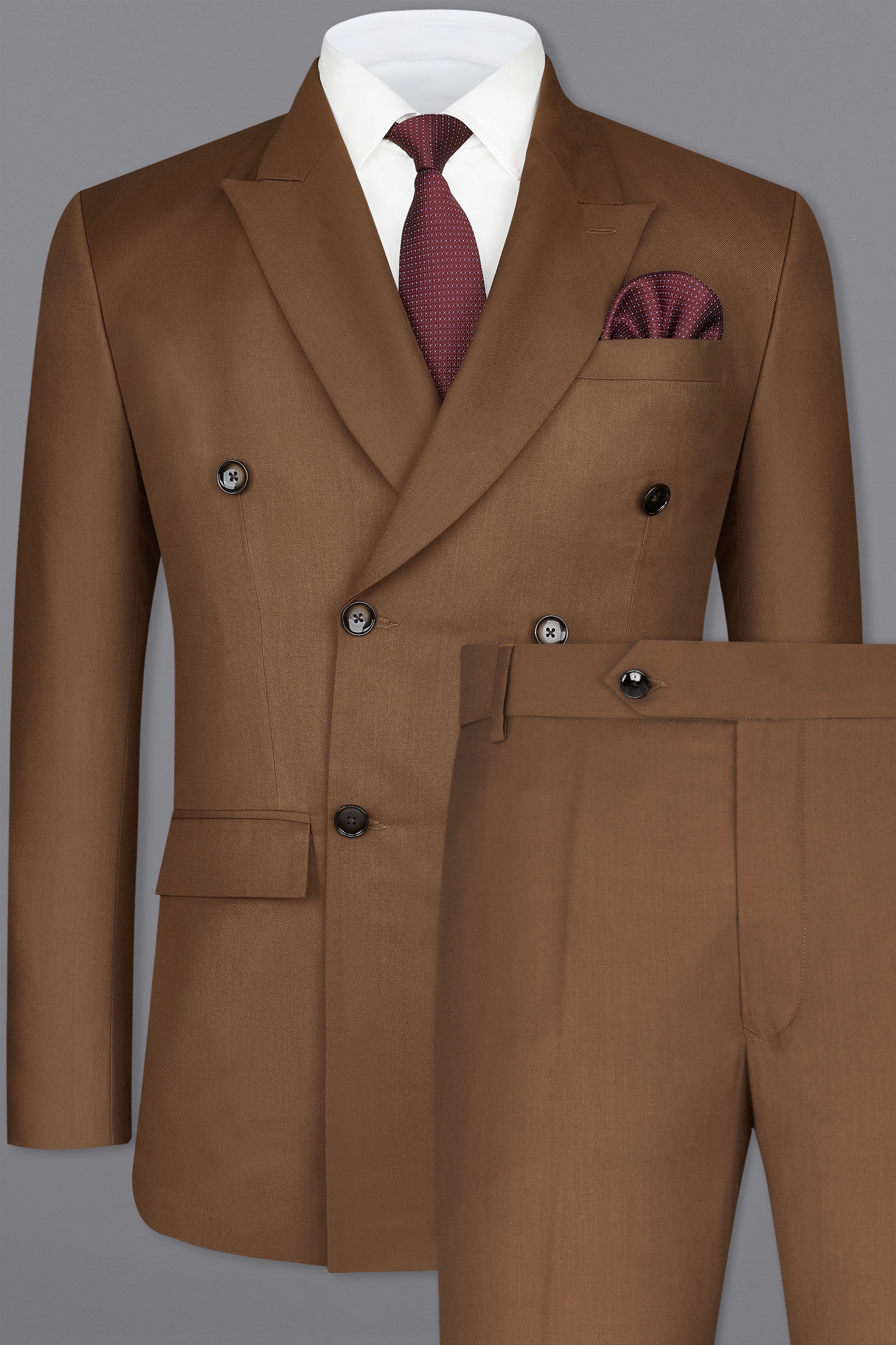 Jambalaya Brown Double Breasted Suit