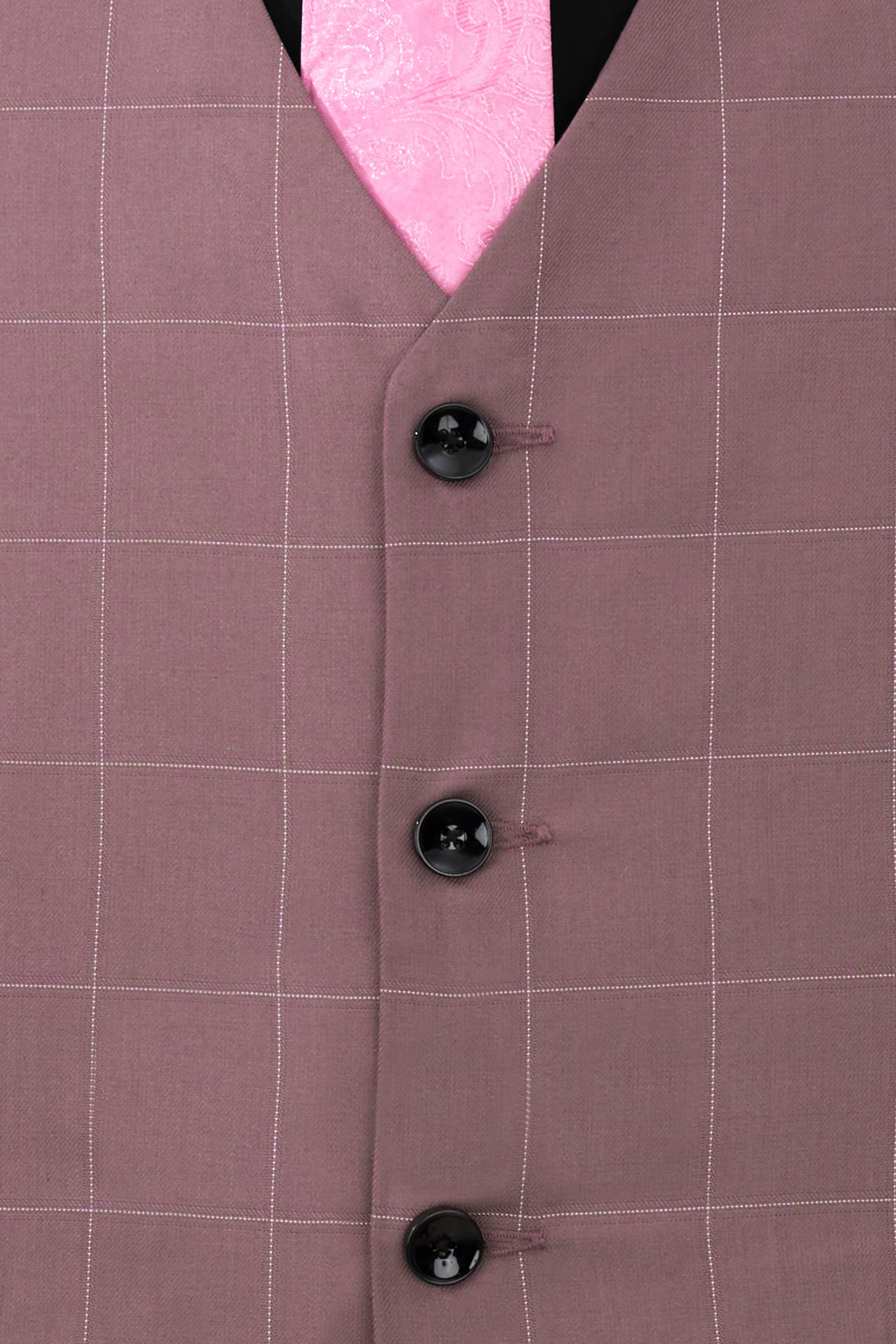 Falcon Pink Windowpane Single Breasted Suit