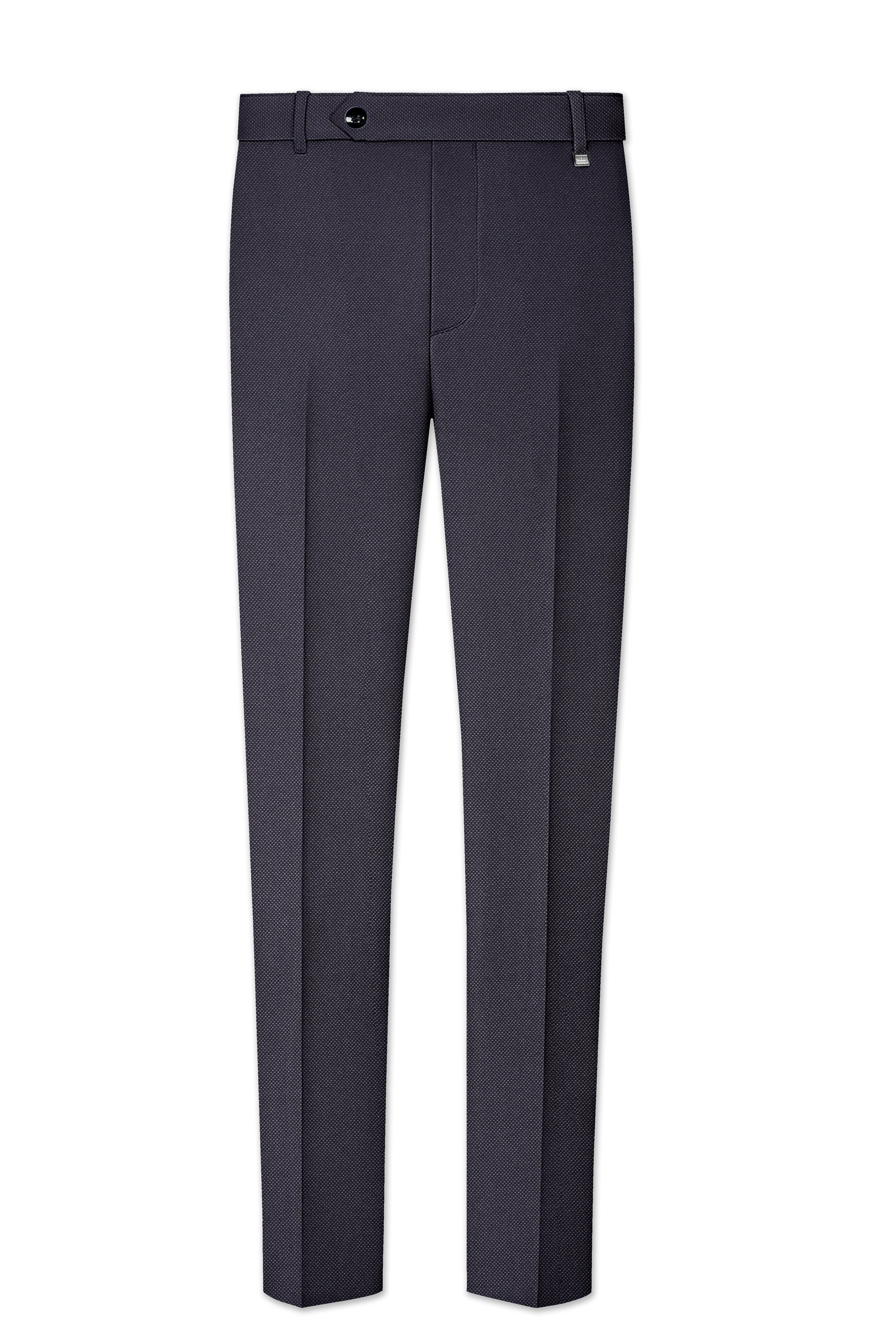 Fuscous Gray Cross Placket Bandhgala Suit