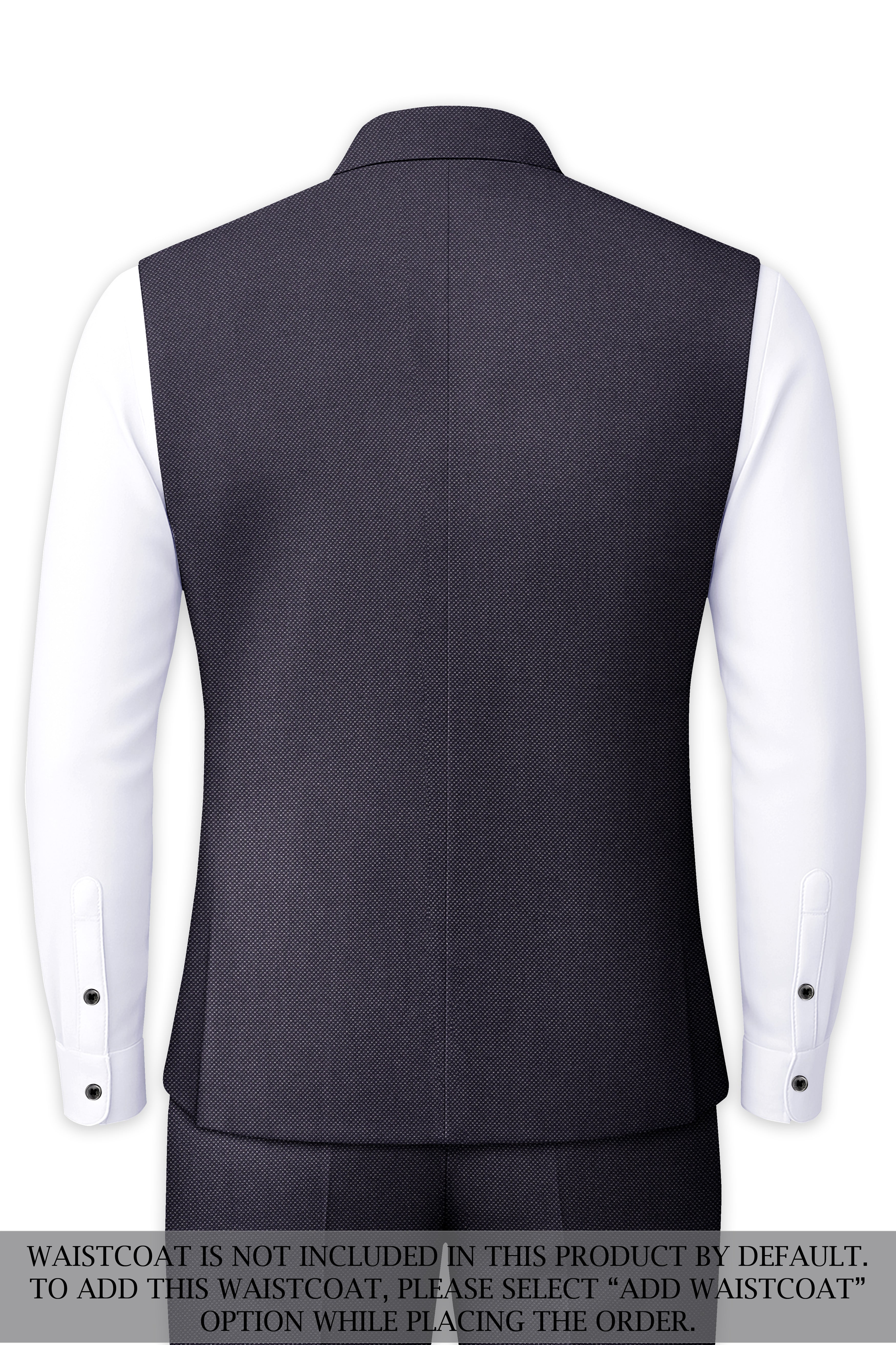 Fuscous Gray Cross Placket Bandhgala Suit