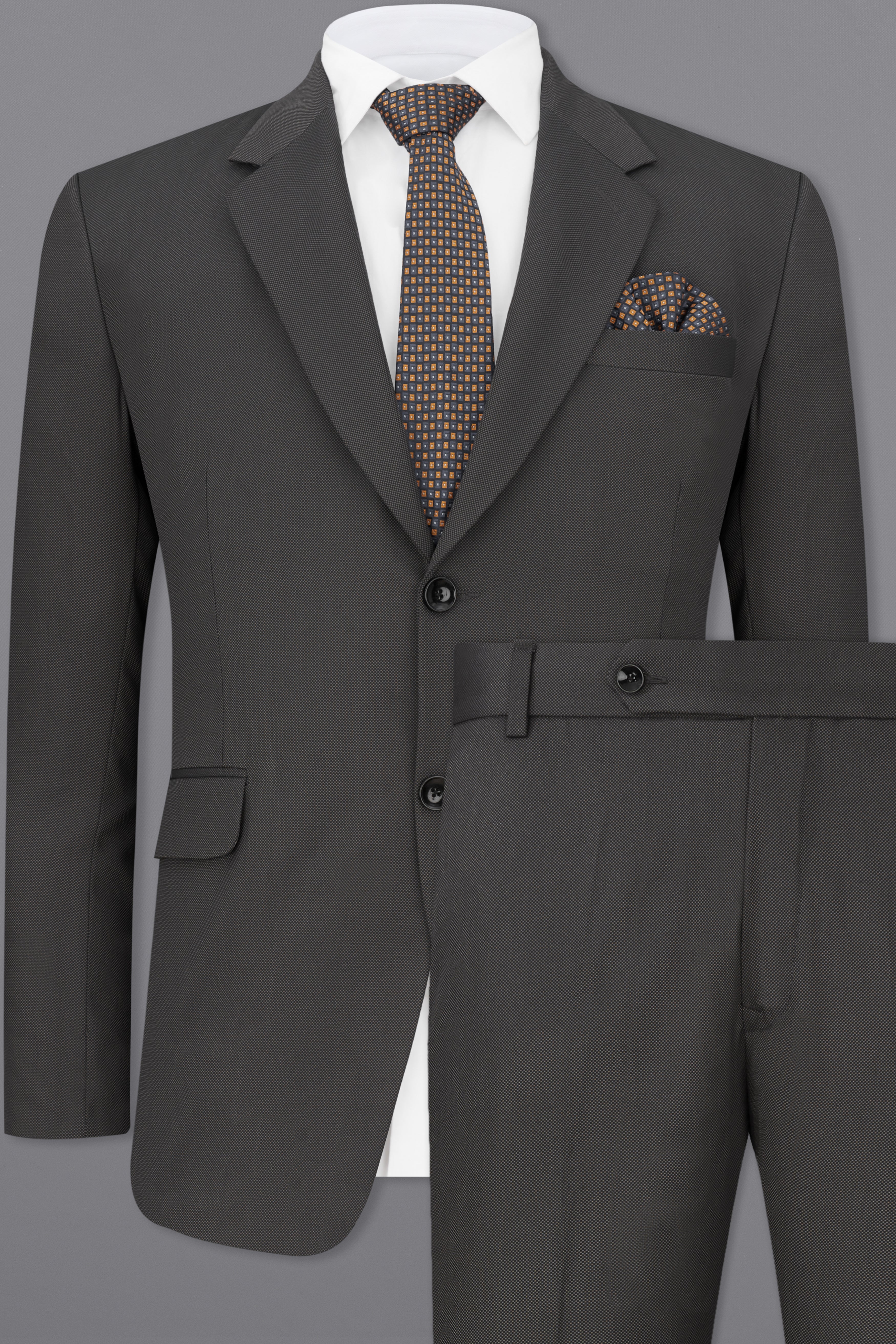 Fuscous Grey Single Breasted Suit