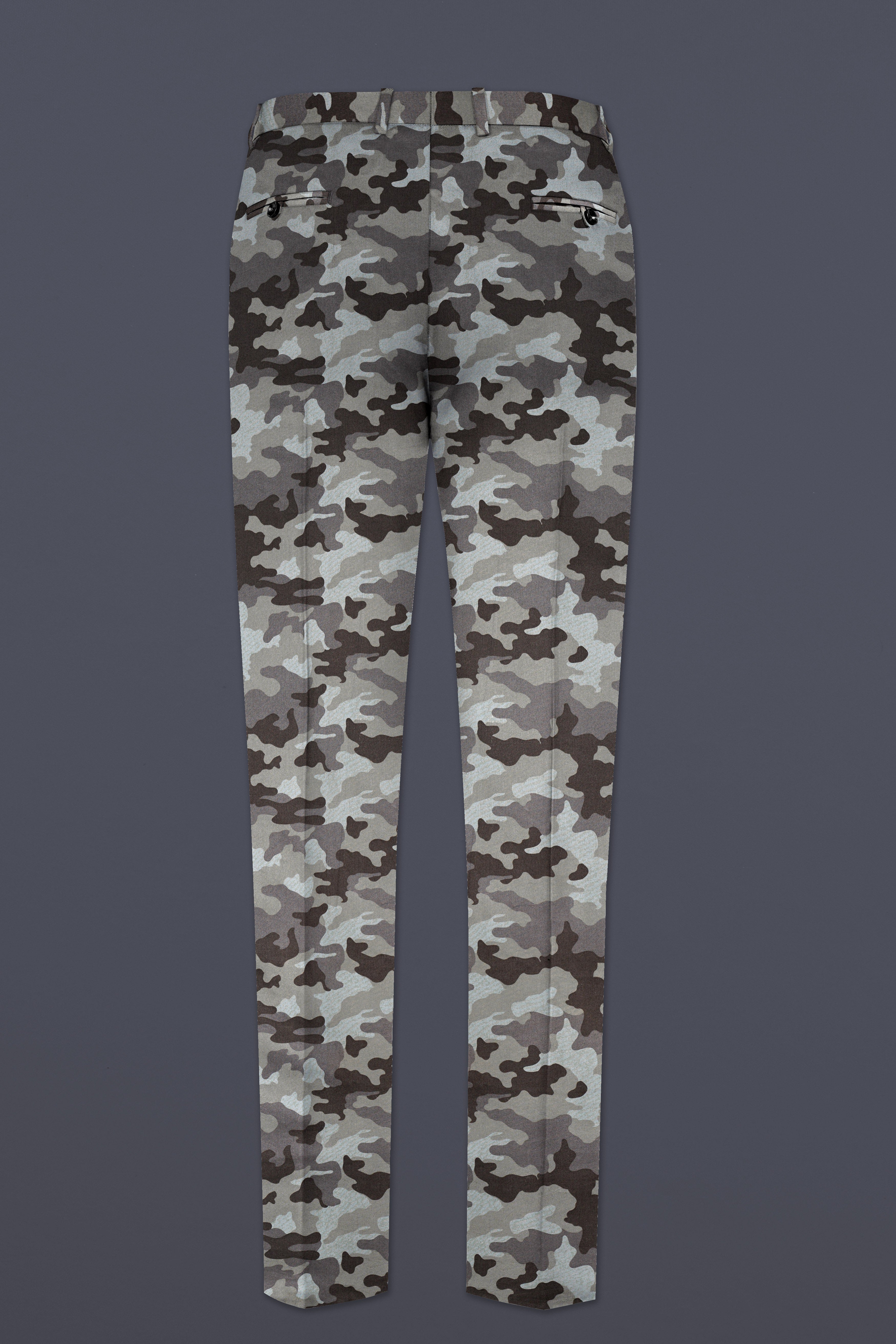 Gravel Gray with Iridium Brown Camouflage Premium Cotton Designer Sports Suit