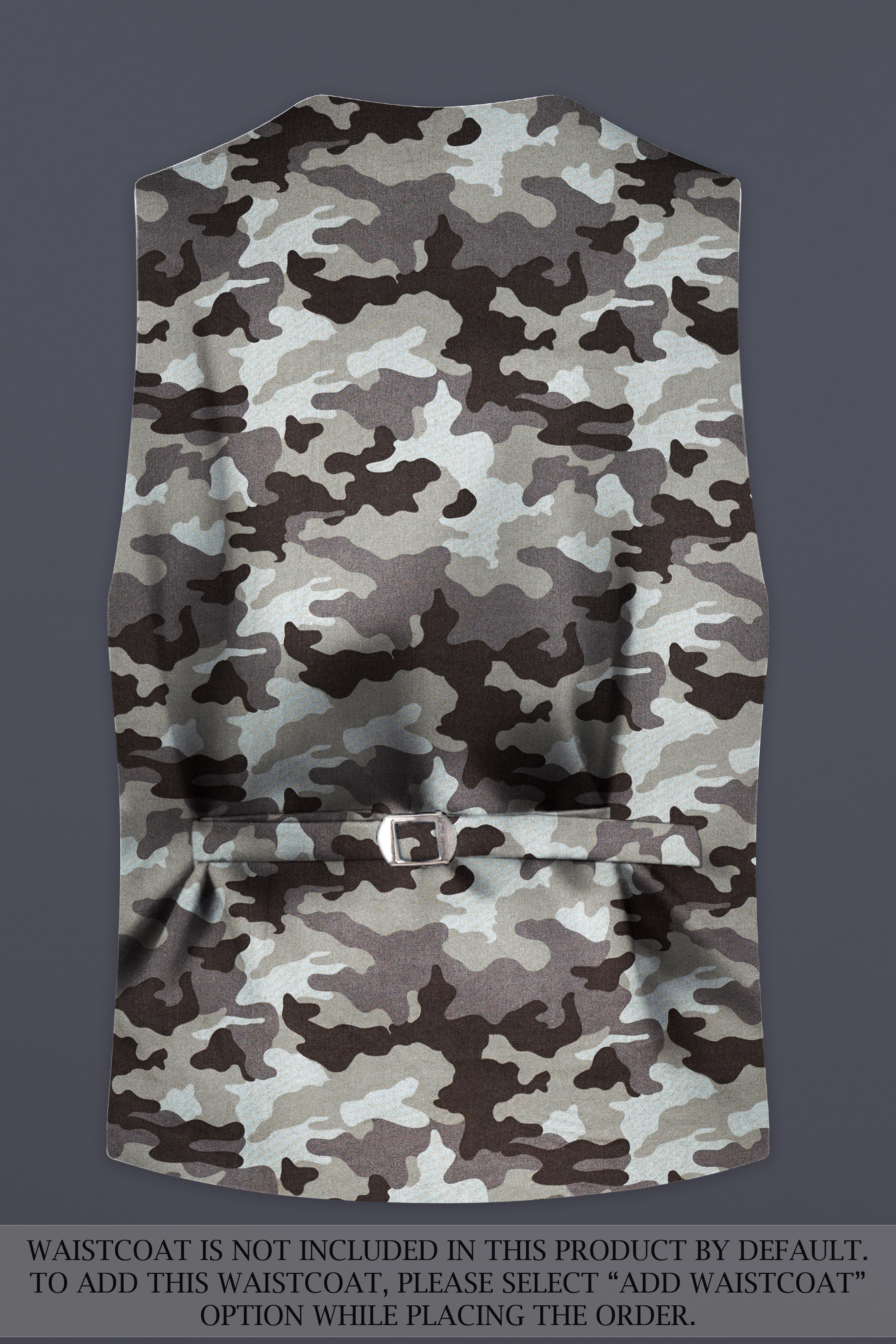 Gravel Gray with Iridium Brown Camouflage Premium Cotton Designer Sports Suit