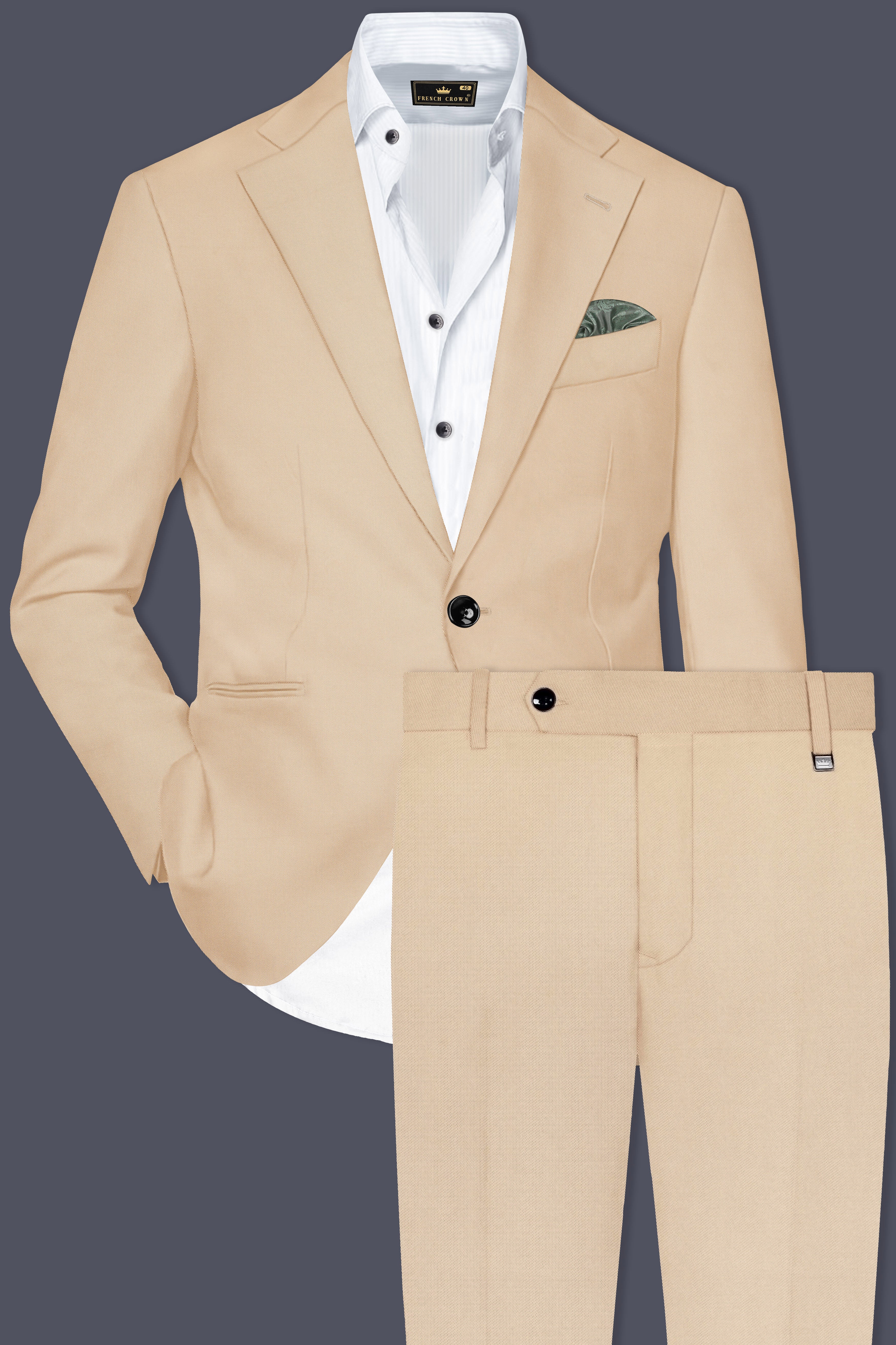 Sandrift Brown Premium Cotton Suit