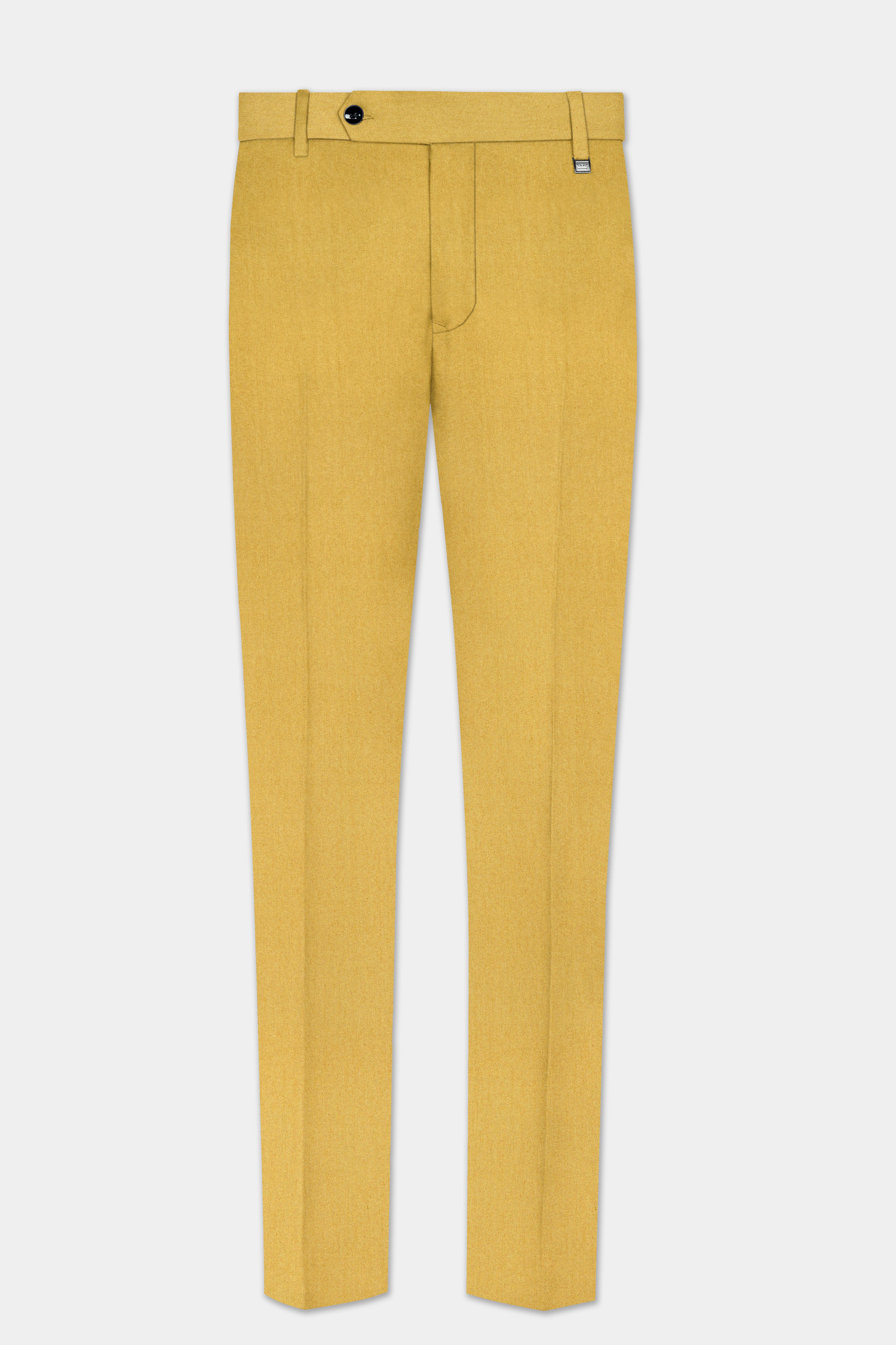 Sycamore Yellow Premium Cotton Cross Placket Bandhgala Suit