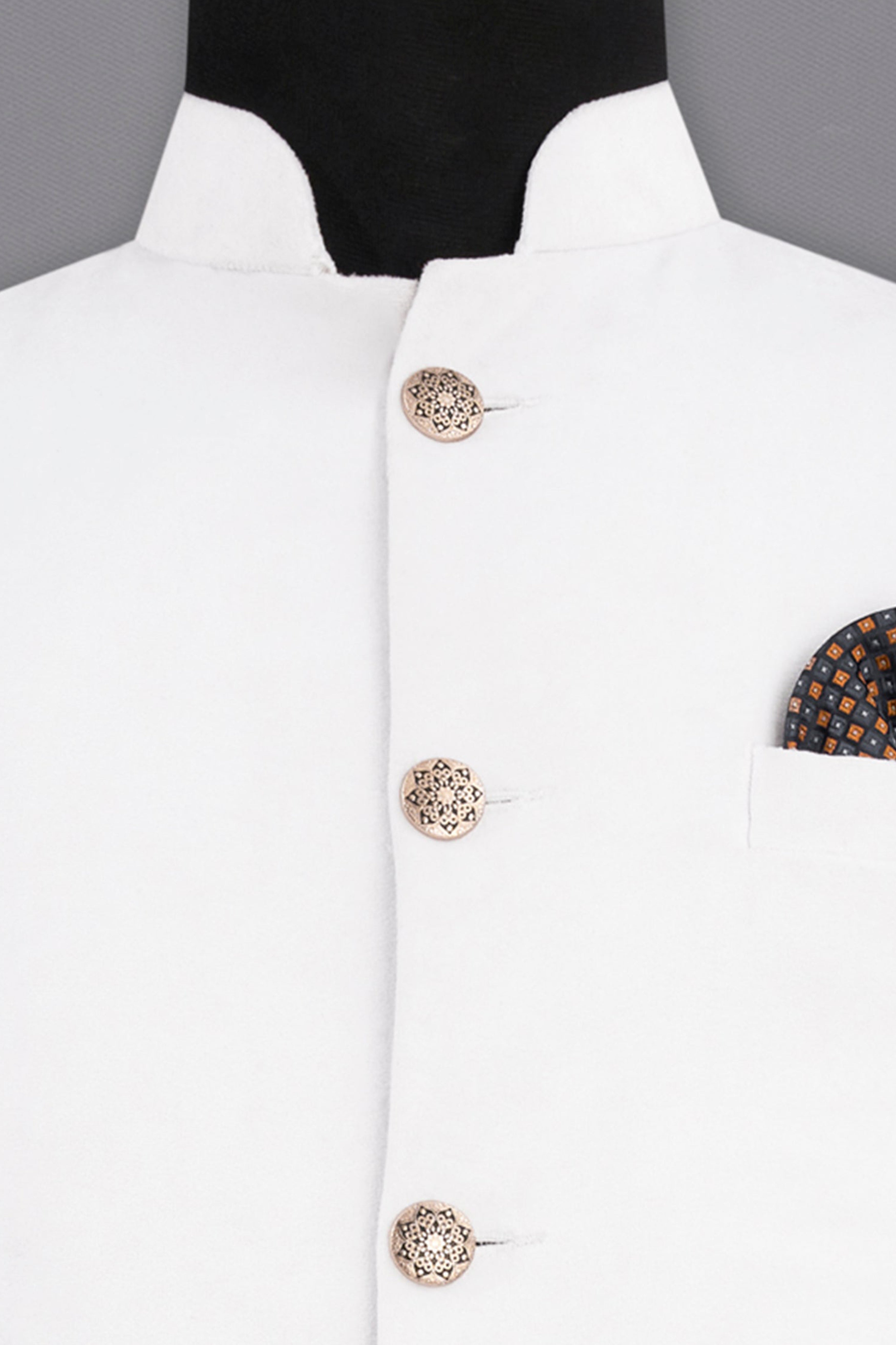 Bright White Single Breasted Premium Velvet Designer Suit