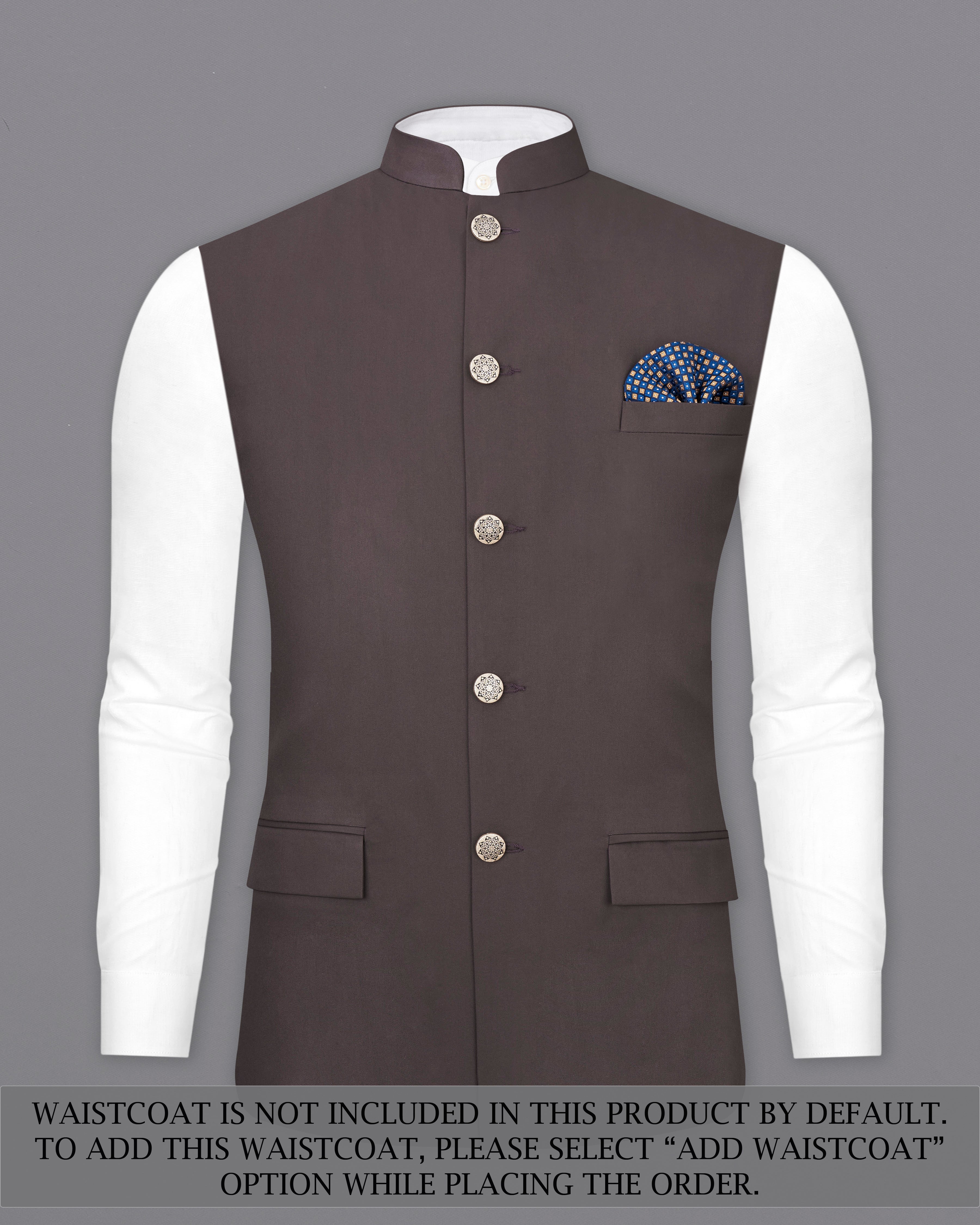 Coffee Brown Bandhgala Suit