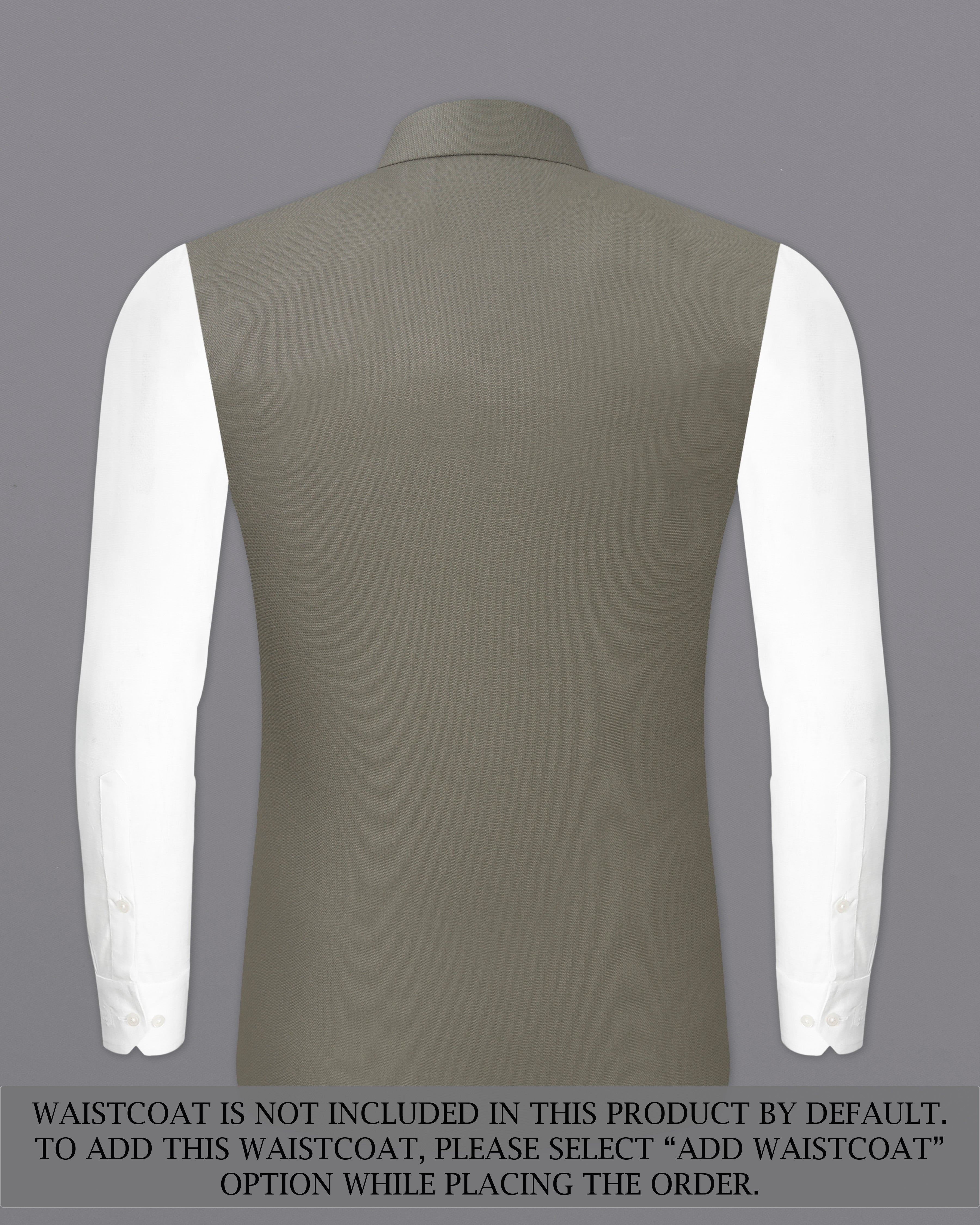 Sandstone Brown Cross Placket Bandhgala Suit