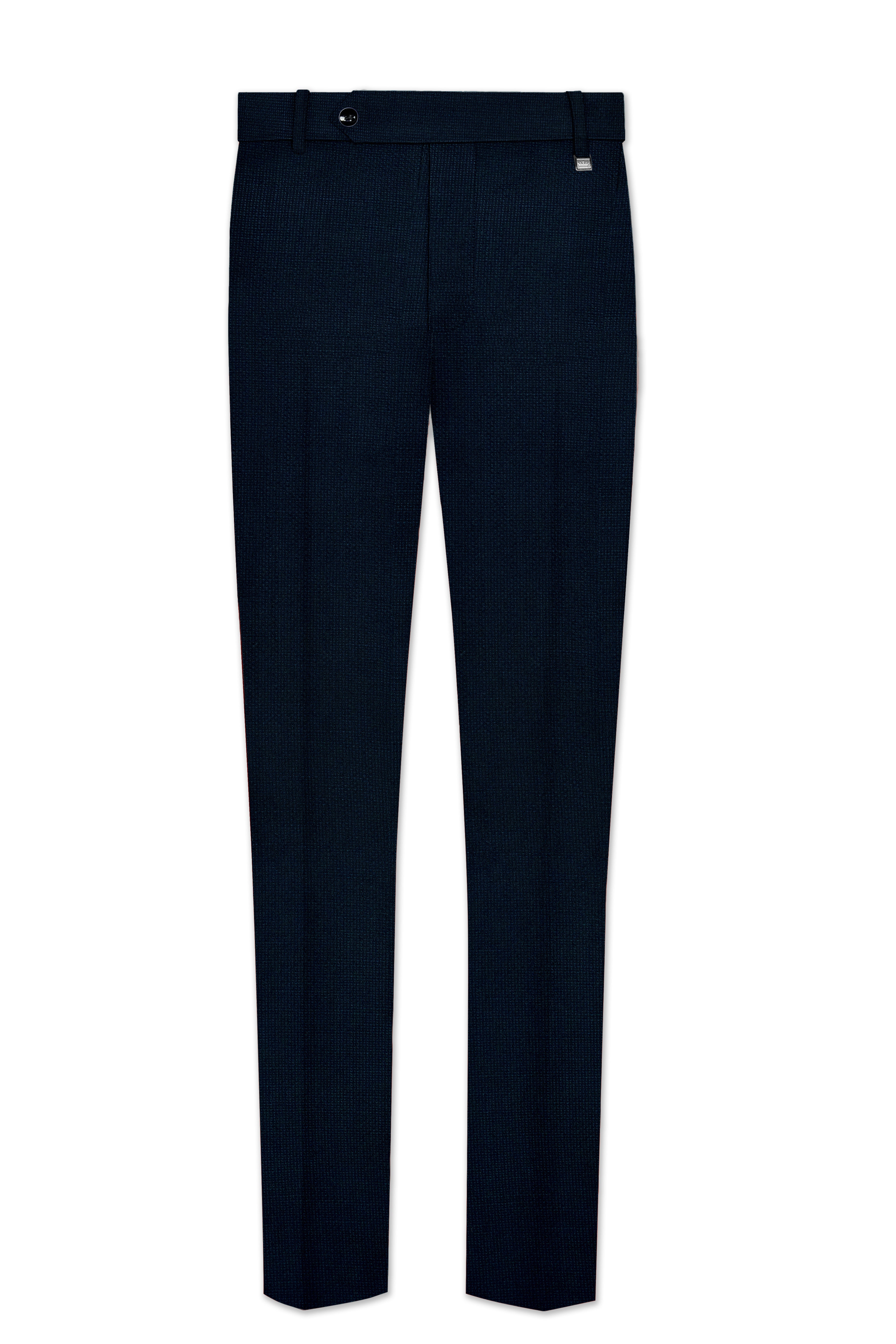 Firefly Navy Blue Premium Cotton Cross Placket Bandhgala Suit