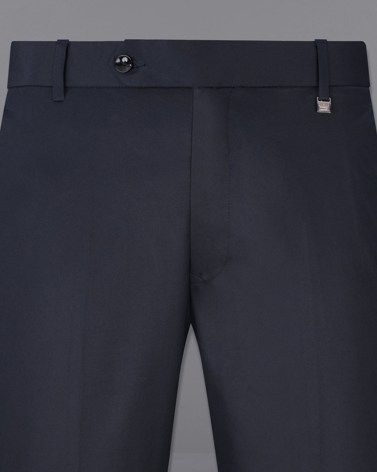 Thunder Blue with Brown Patch Work Premium Cotton Designer Suit