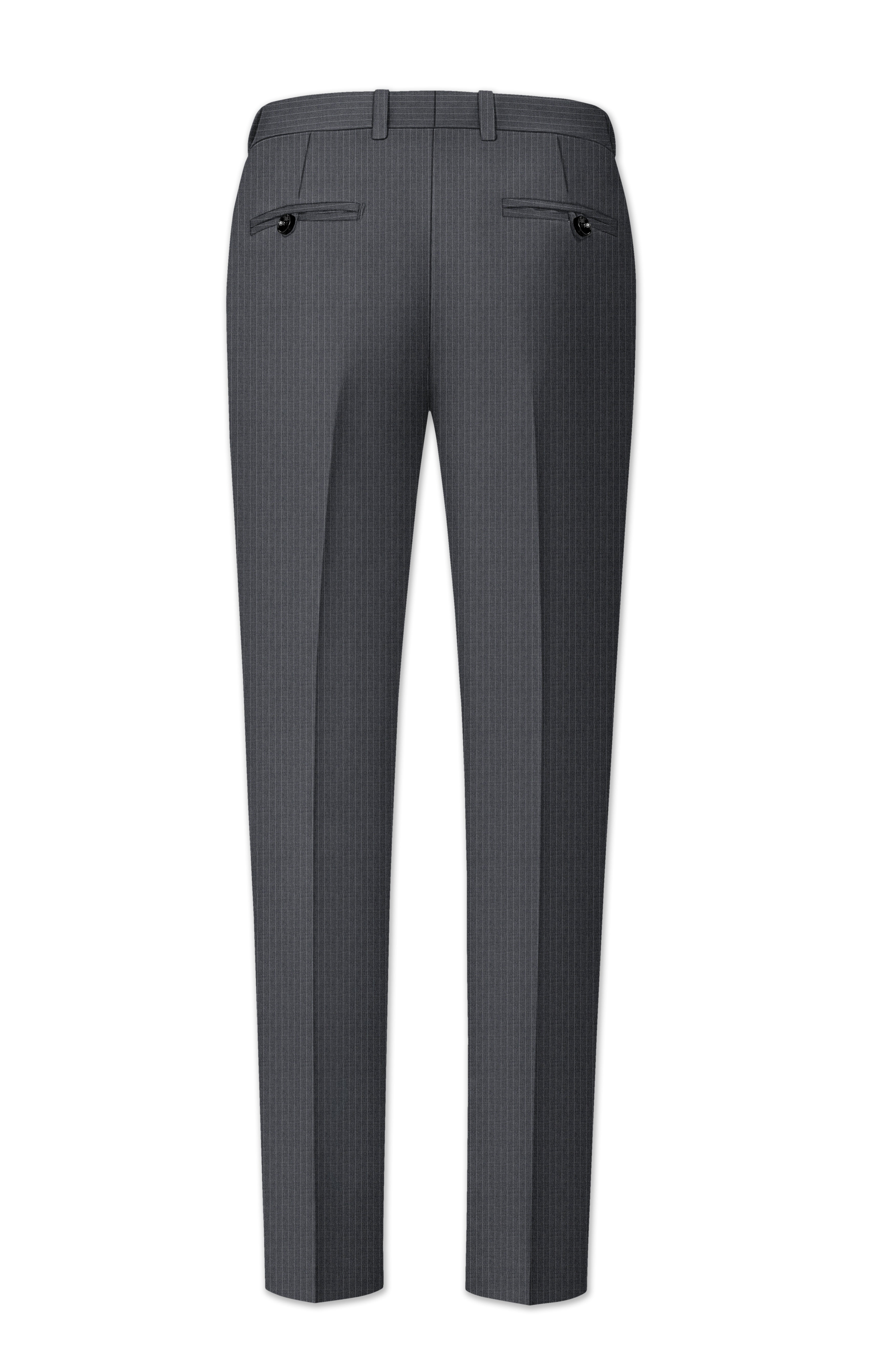 Ironside Gray Striped Single Breasted Suit