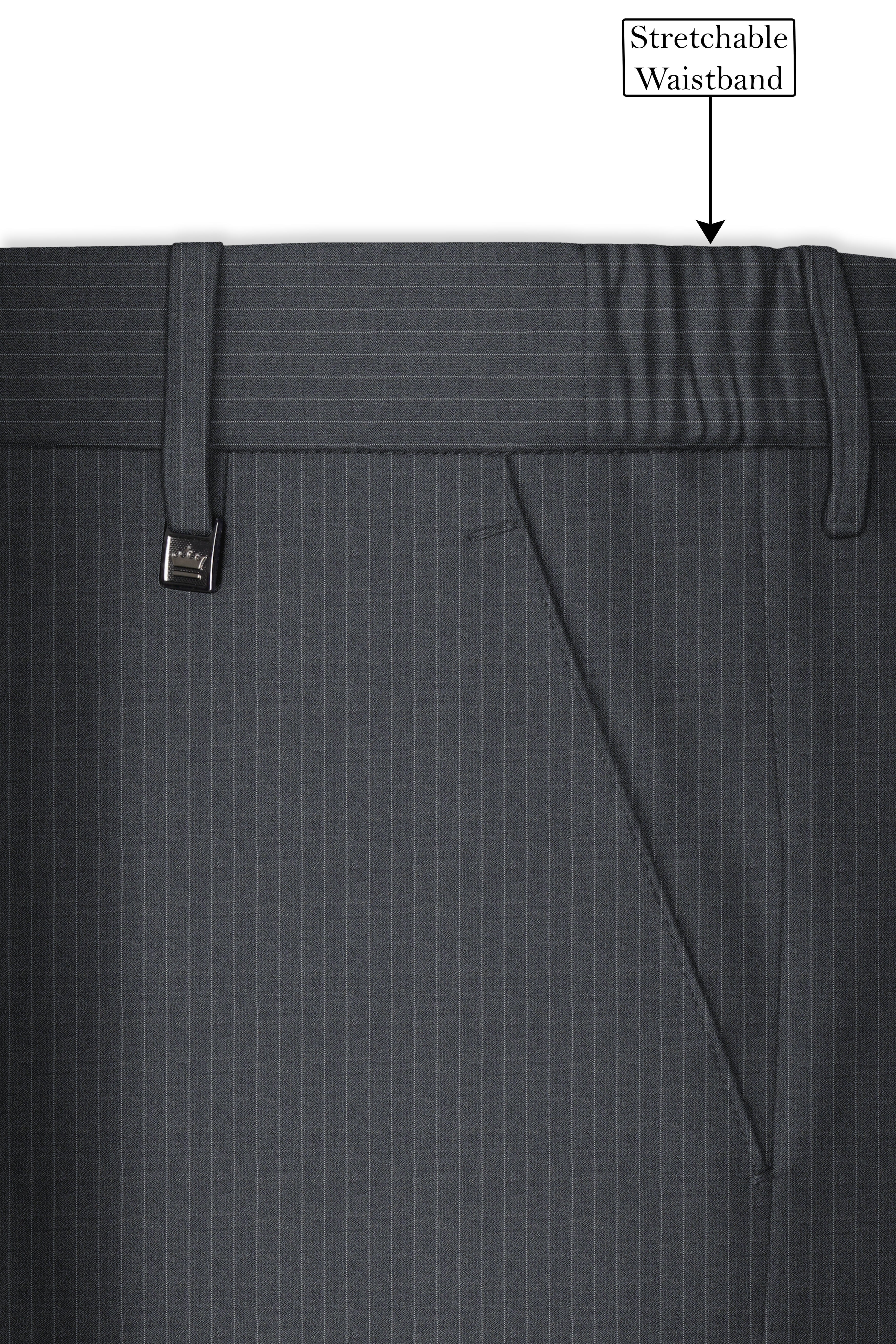 Ironside Gray Striped Single Breasted Suit