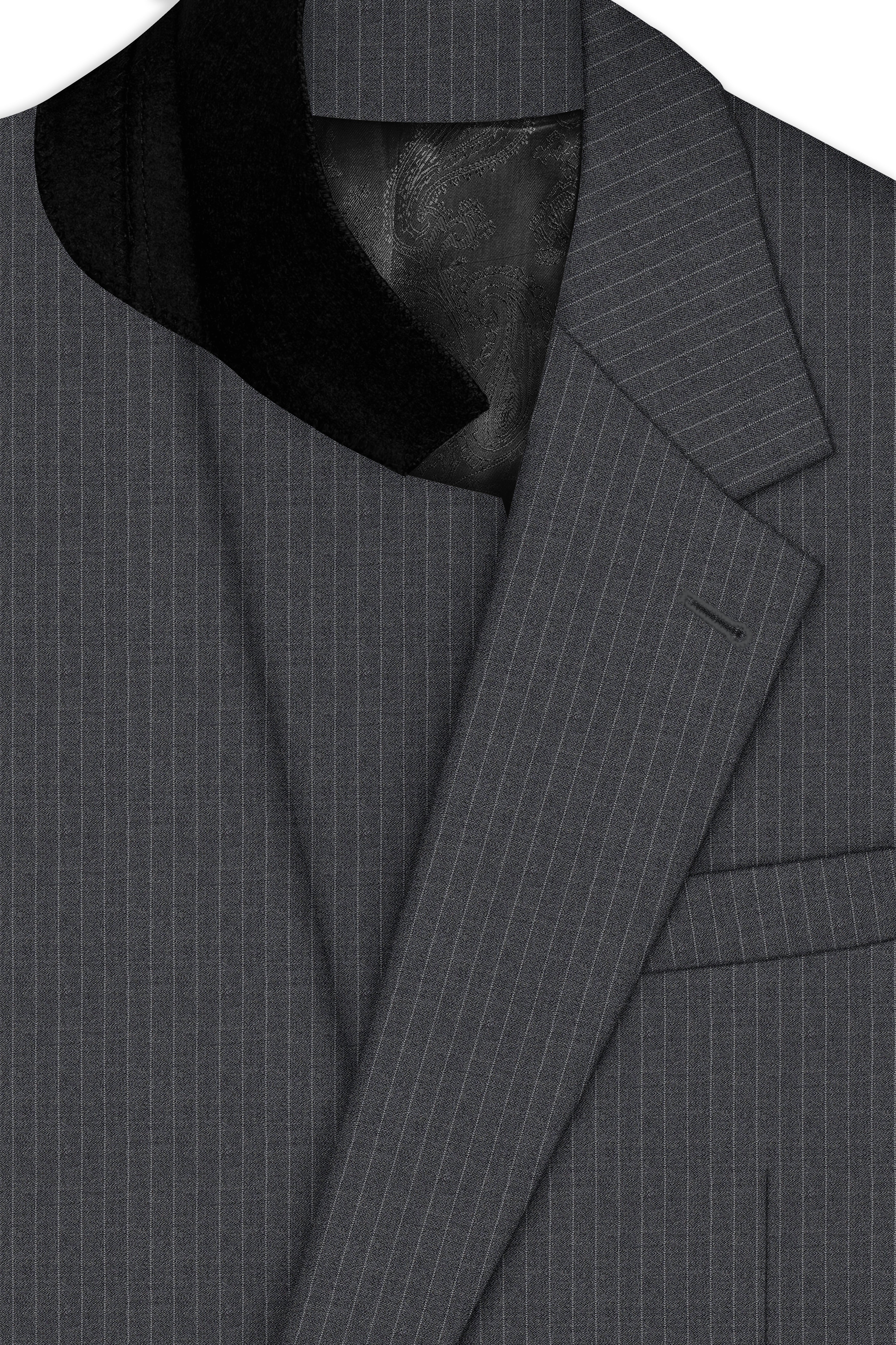 Ironside Gray Striped Single Breasted Suit