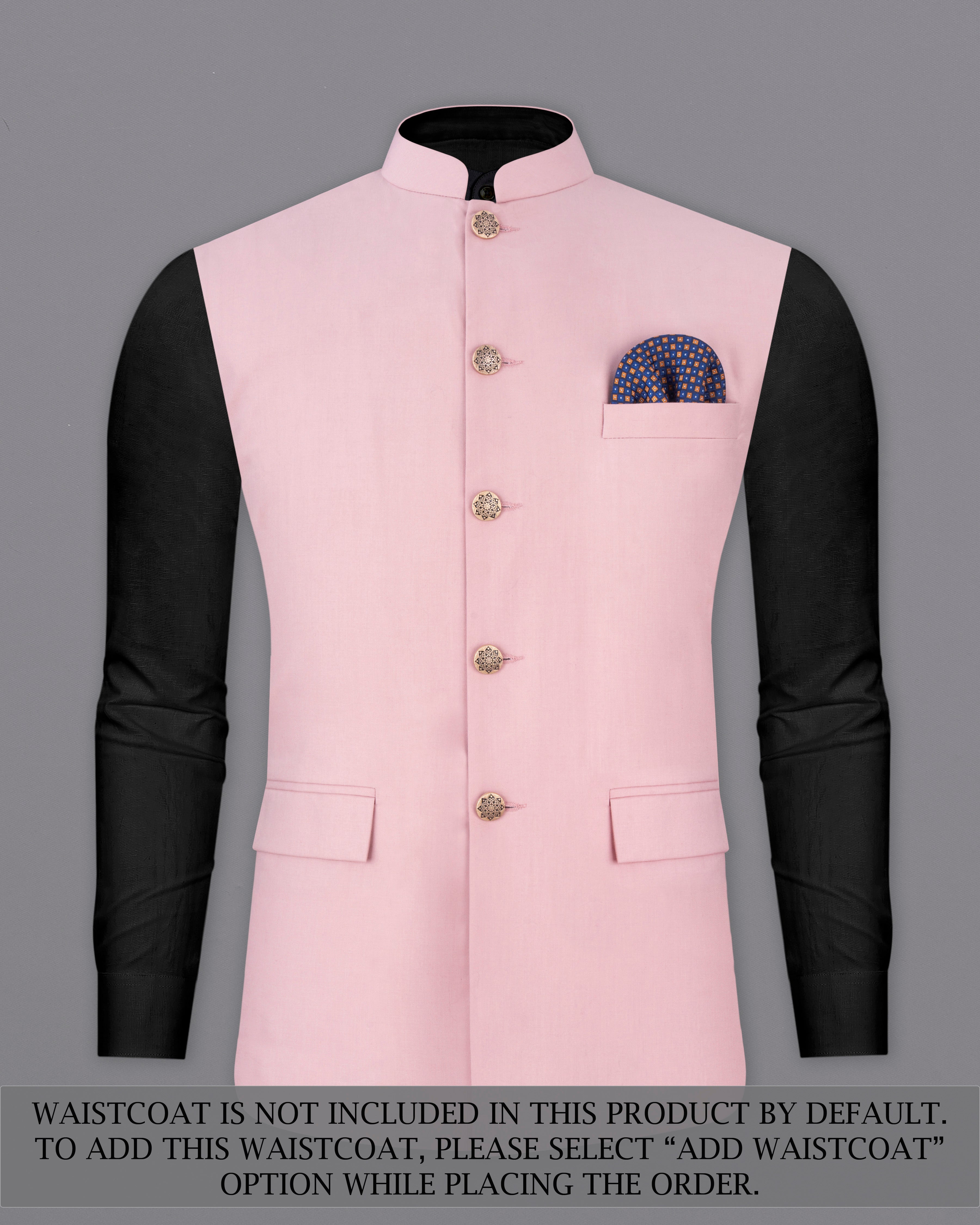 Beauty Bush Pink Bandhgala Designer Suit