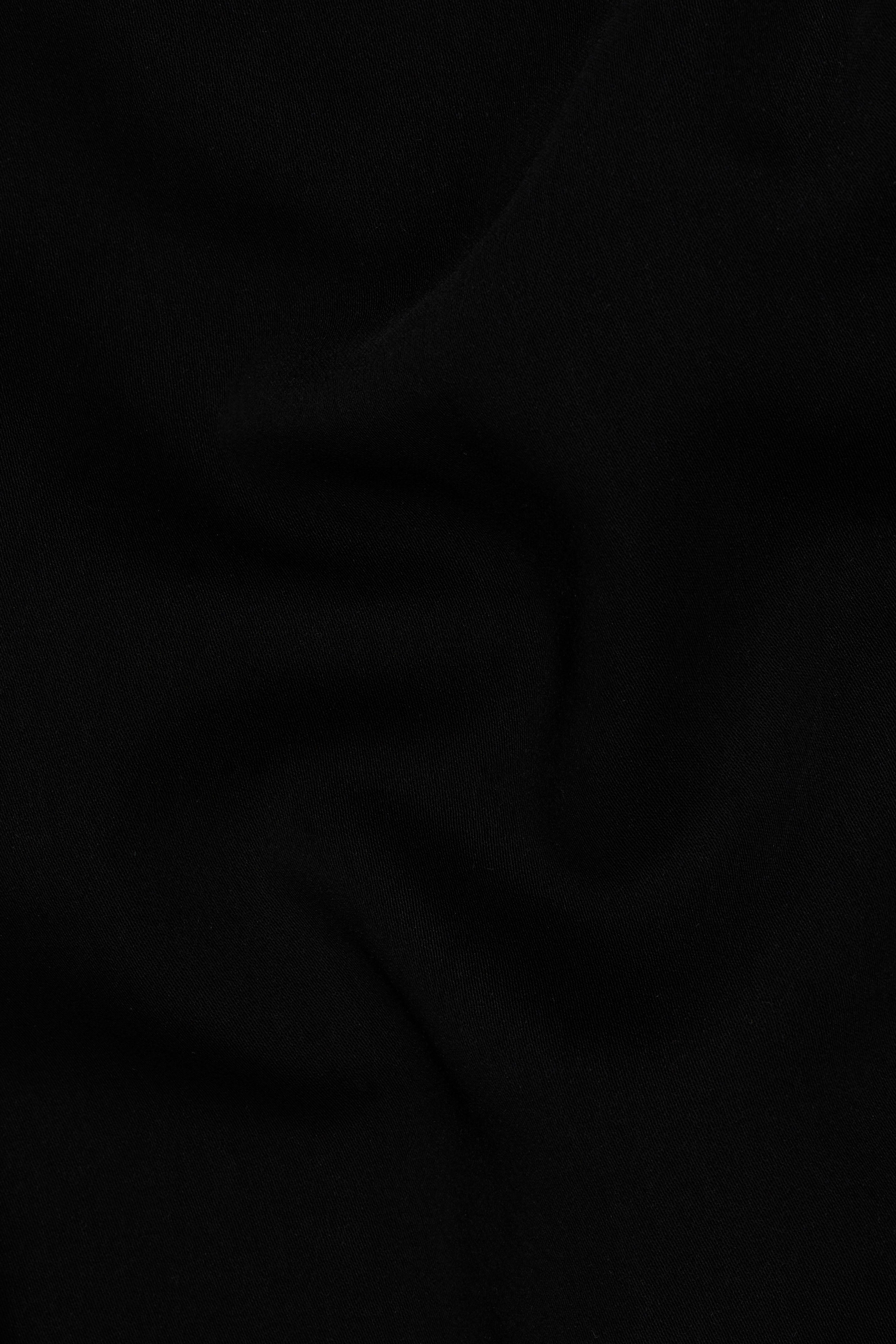 Korean Black (The Best Black We Have) Cross Placket 4-Way Stretch Bandhgala Suit