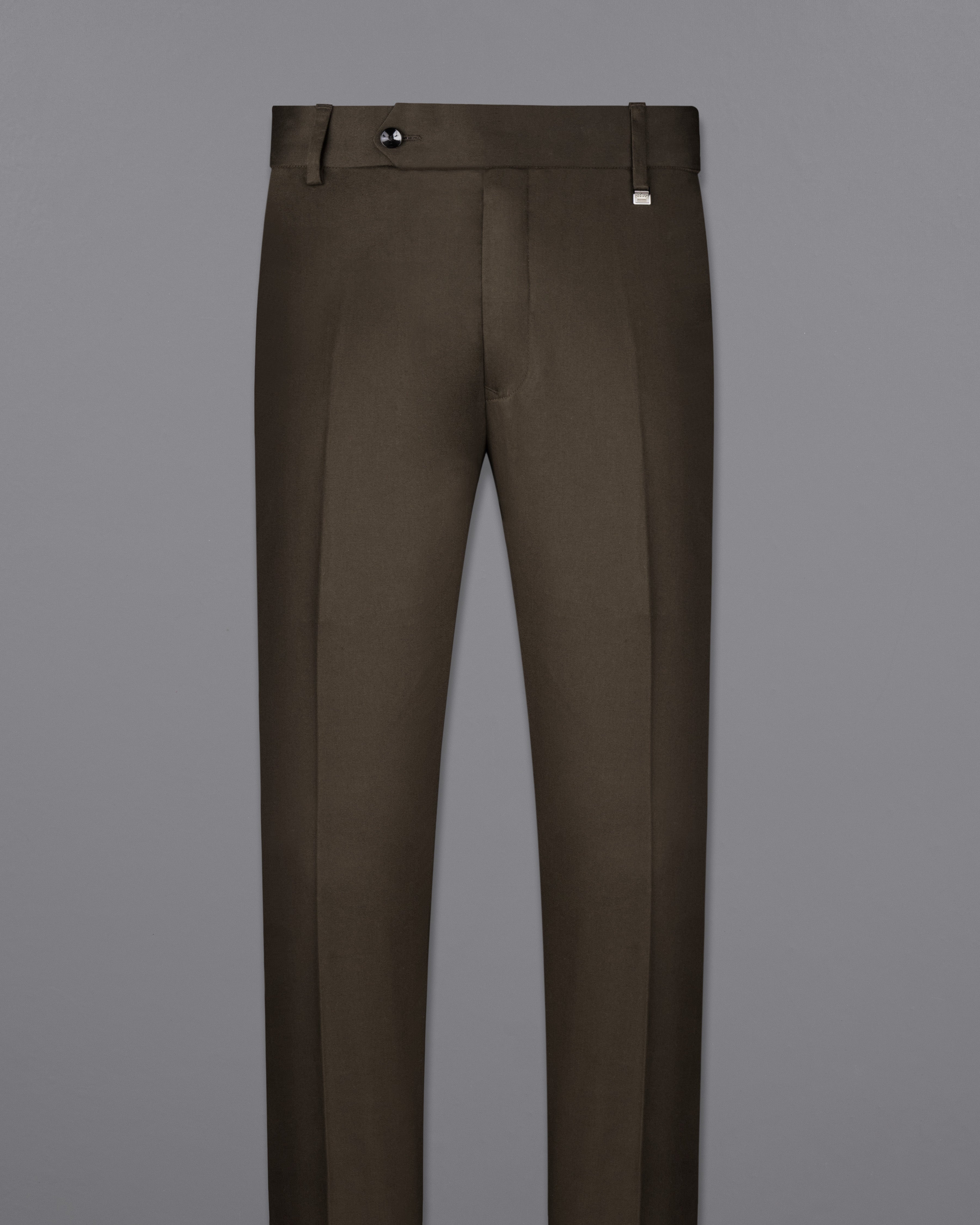 Walnut Brown Solid Stretchable Premium Cotton Traveler Suit