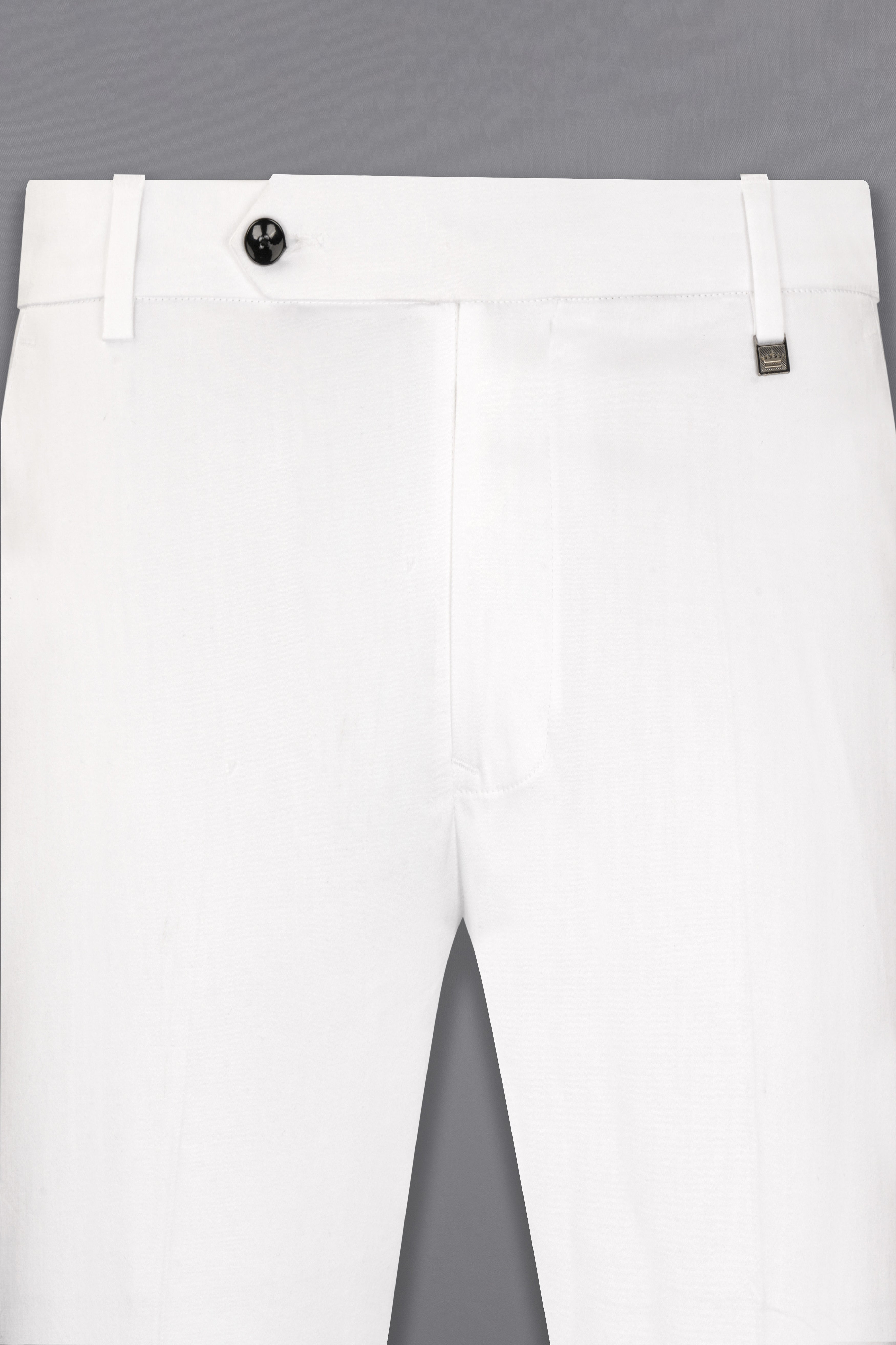 Bright White Cross Placket Stretchable Premium Cotton Bandhgala Traveler Suit