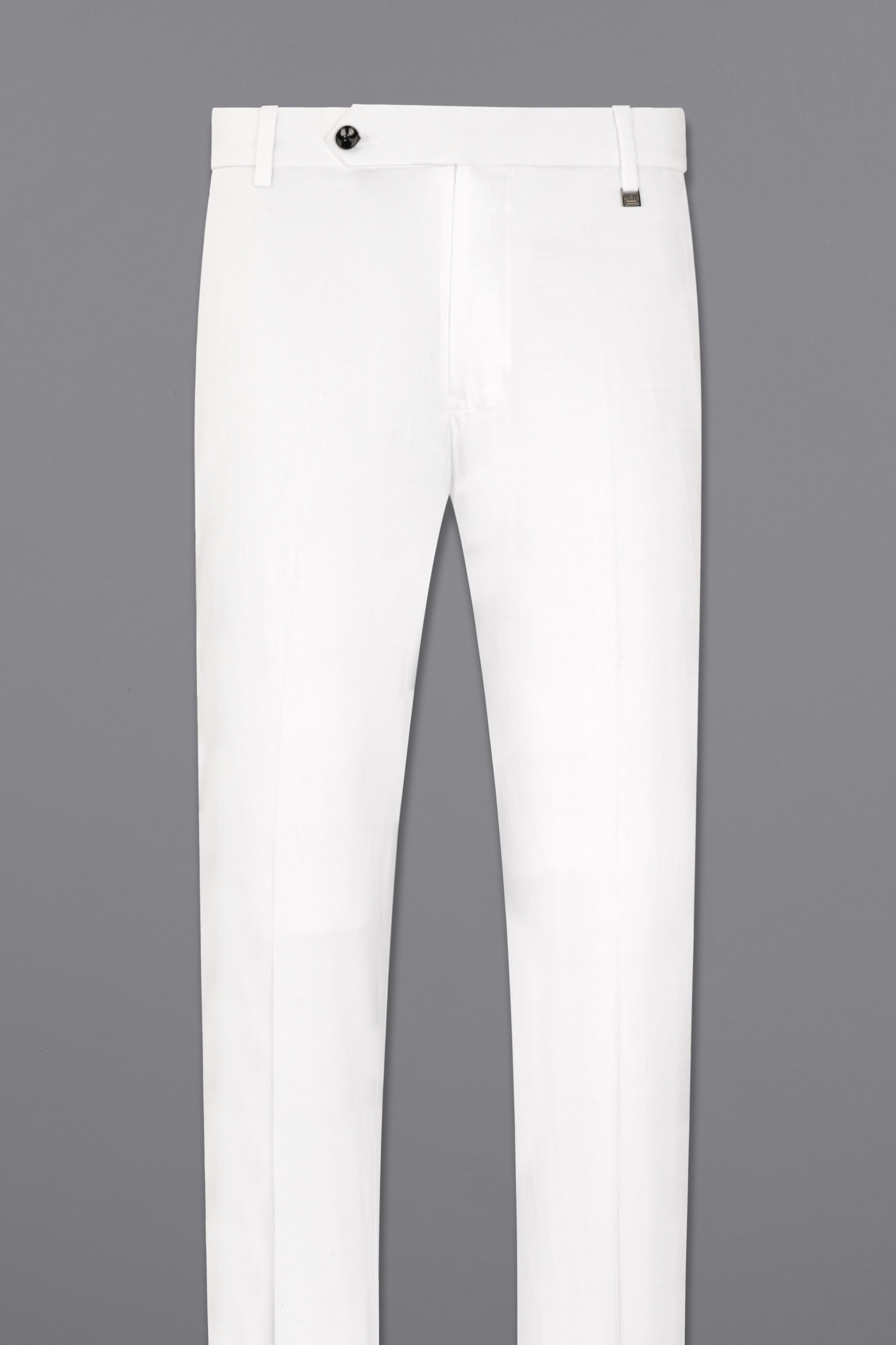 Bright White Cross Placket Stretchable Premium Cotton Bandhgala Traveler Suit