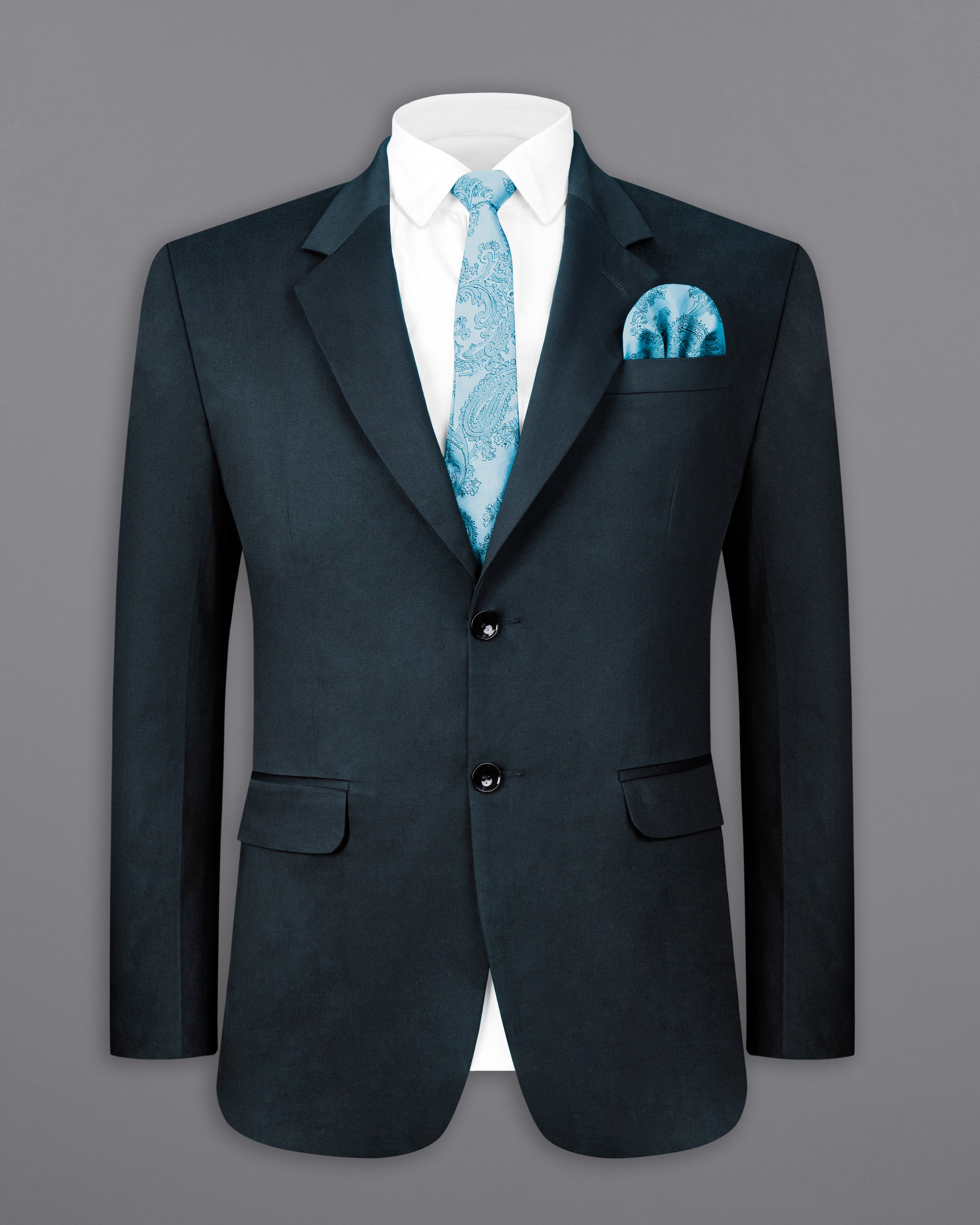 Timber Sea Blue Solid Stretchable Premium Cotton Traveler Suit ST2637-SB-36, ST2637-SB-38, ST2637-SB-40, ST2637-SB-42, ST2637-SB-44, ST2637-SB-46, ST2637-SB-48, ST2637-SB-50, ST2637-SB-52, ST2637-SB-54, ST2637-SB-56, ST2637-SB-58, ST2637-SB-60