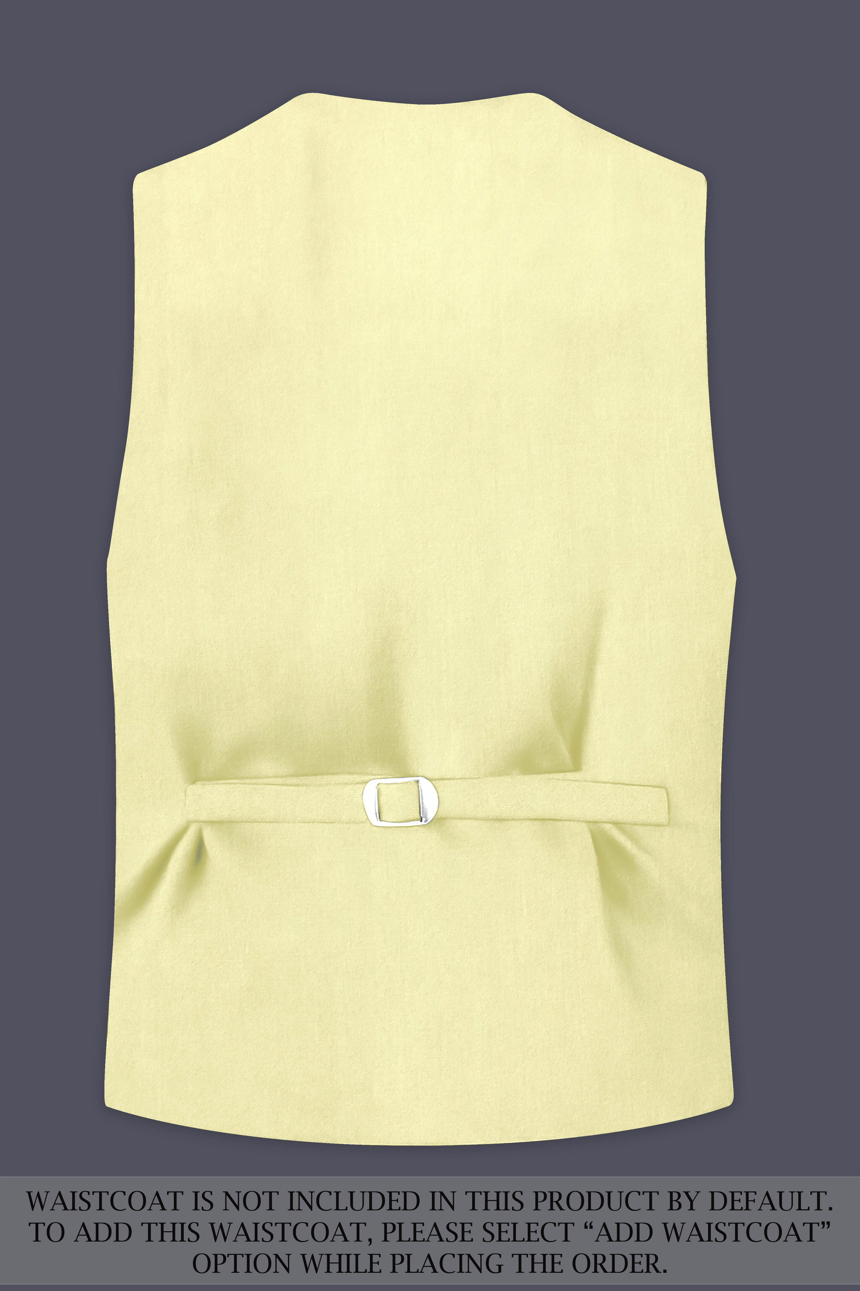 Maize Cream Stretchable Double Breasted Premium Cotton Traveler Suit