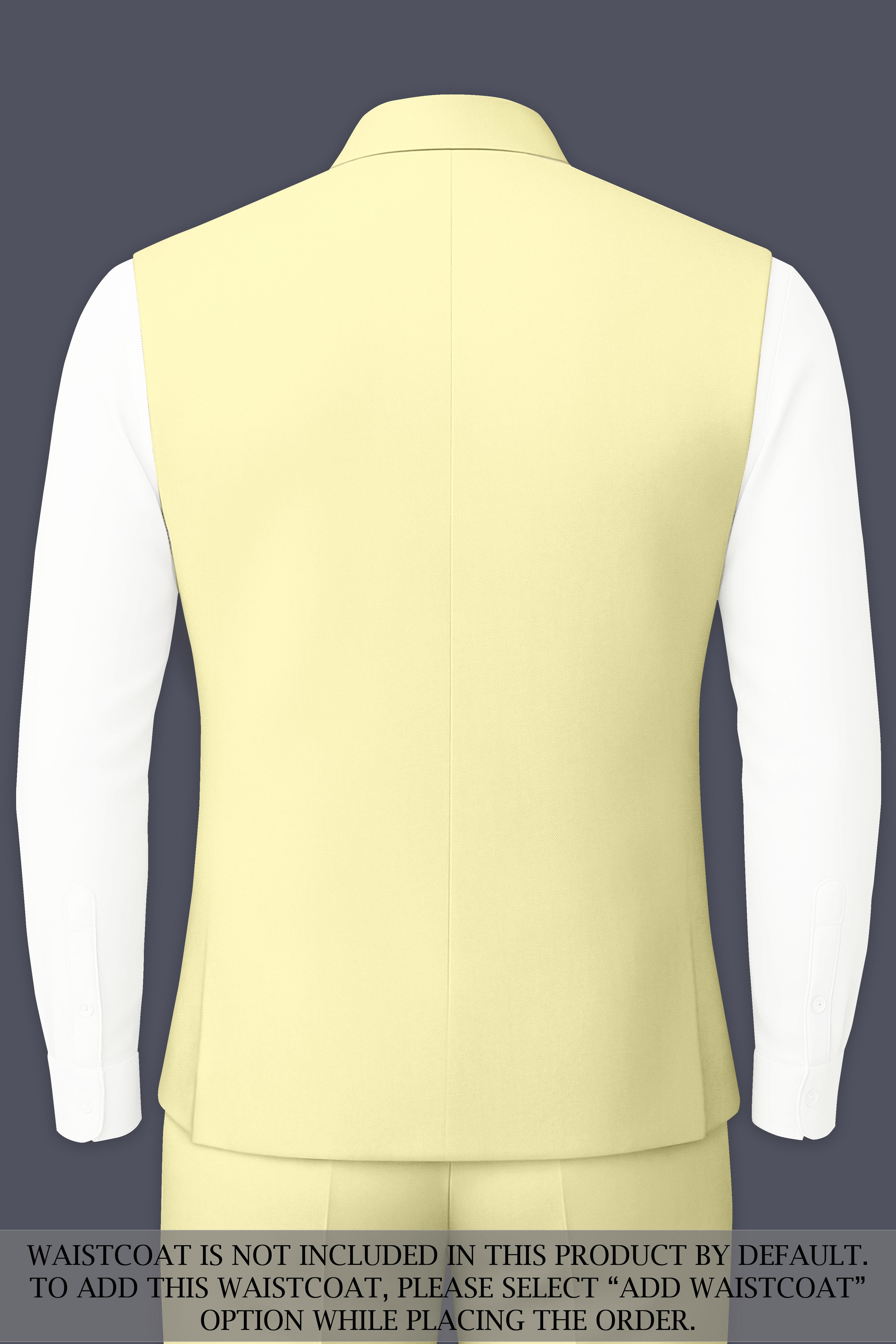 Maize Cream Cross Placket Bandhgala Premium Cotton Stretchable Traveler Suit