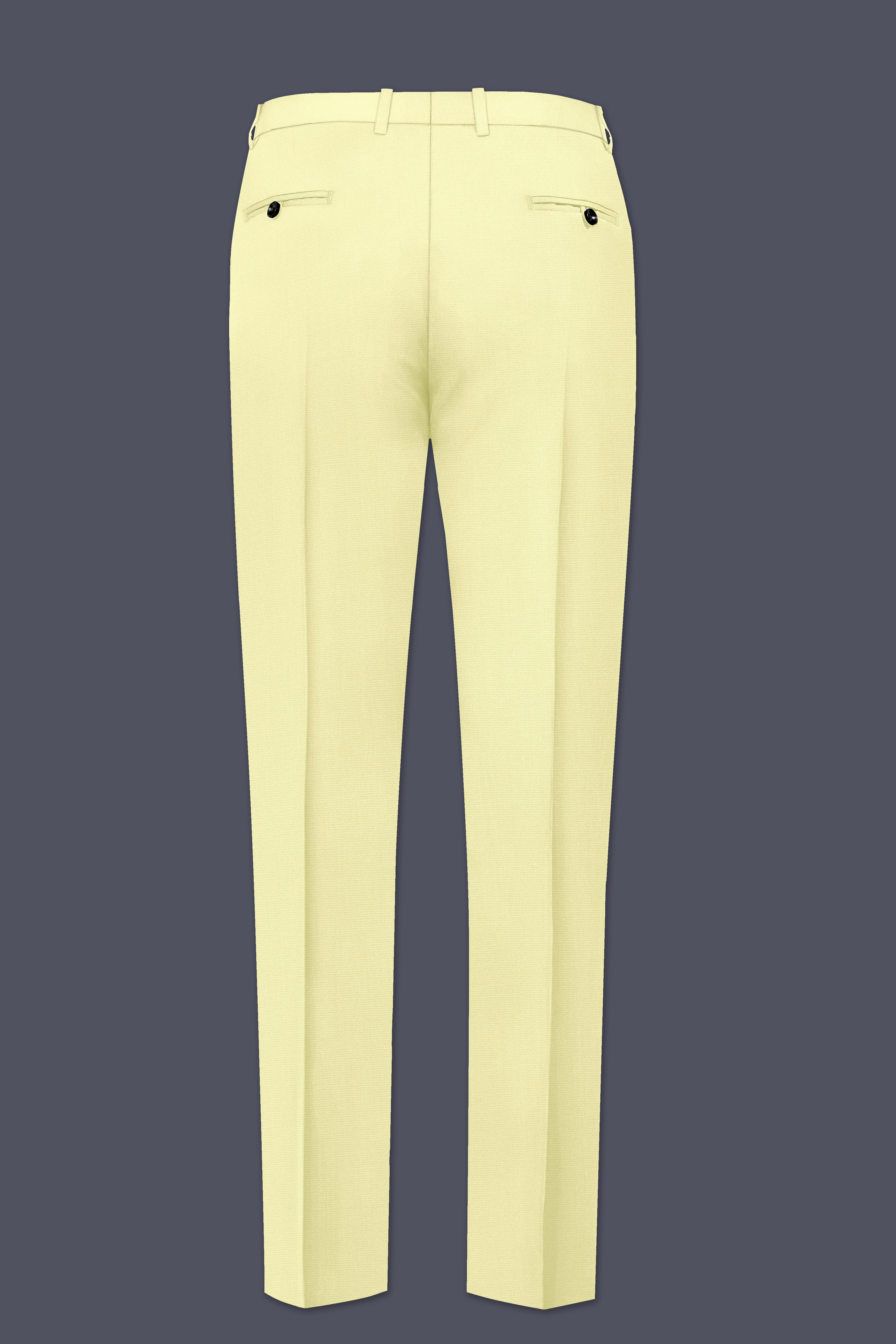 Maize Cream Tuxedo Premium Cotton Stretchable Traveler Suit