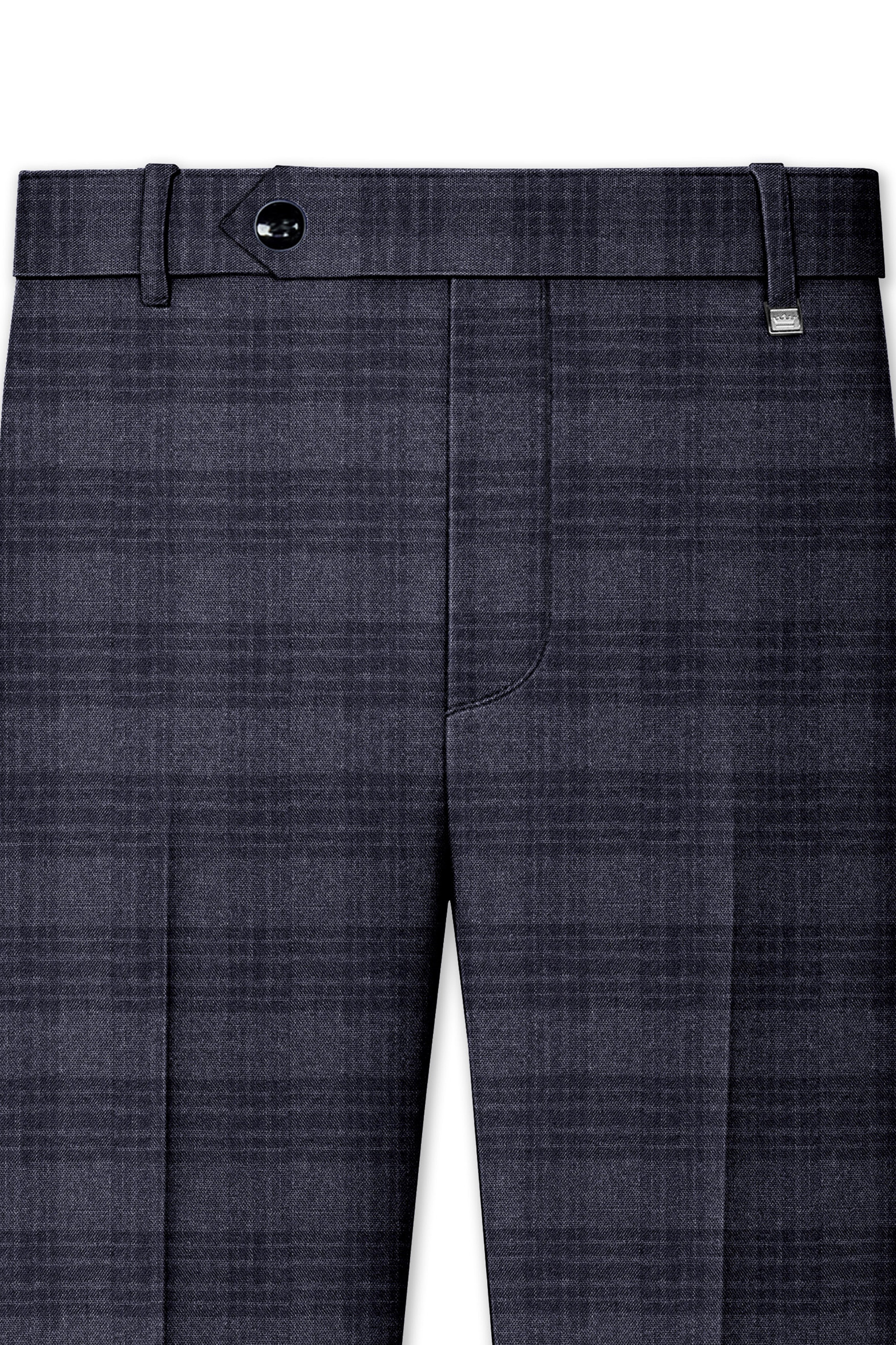 Tuna Gray Plaid Single-Breasted Suit