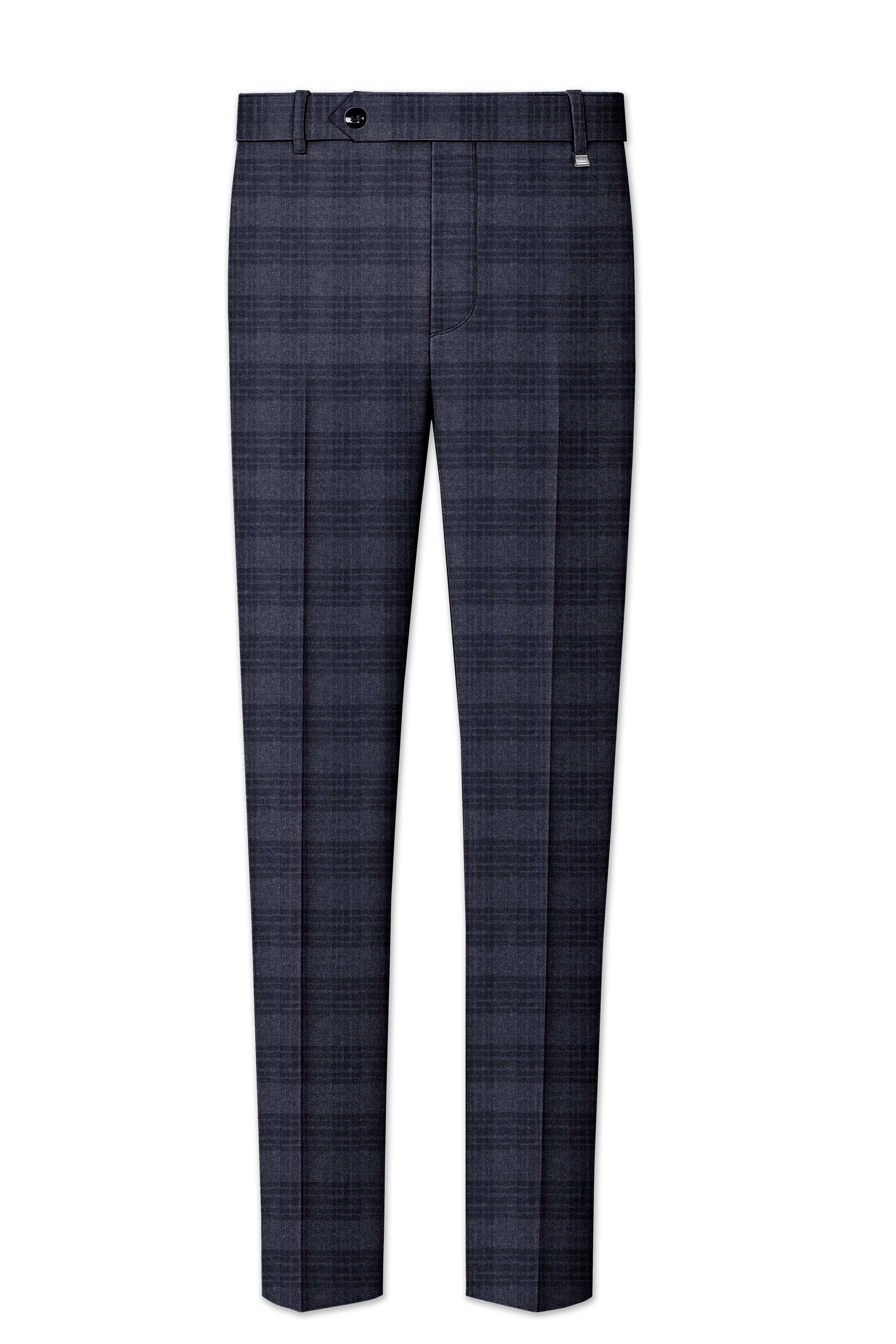 Tuna Gray Plaid Single-Breasted Suit