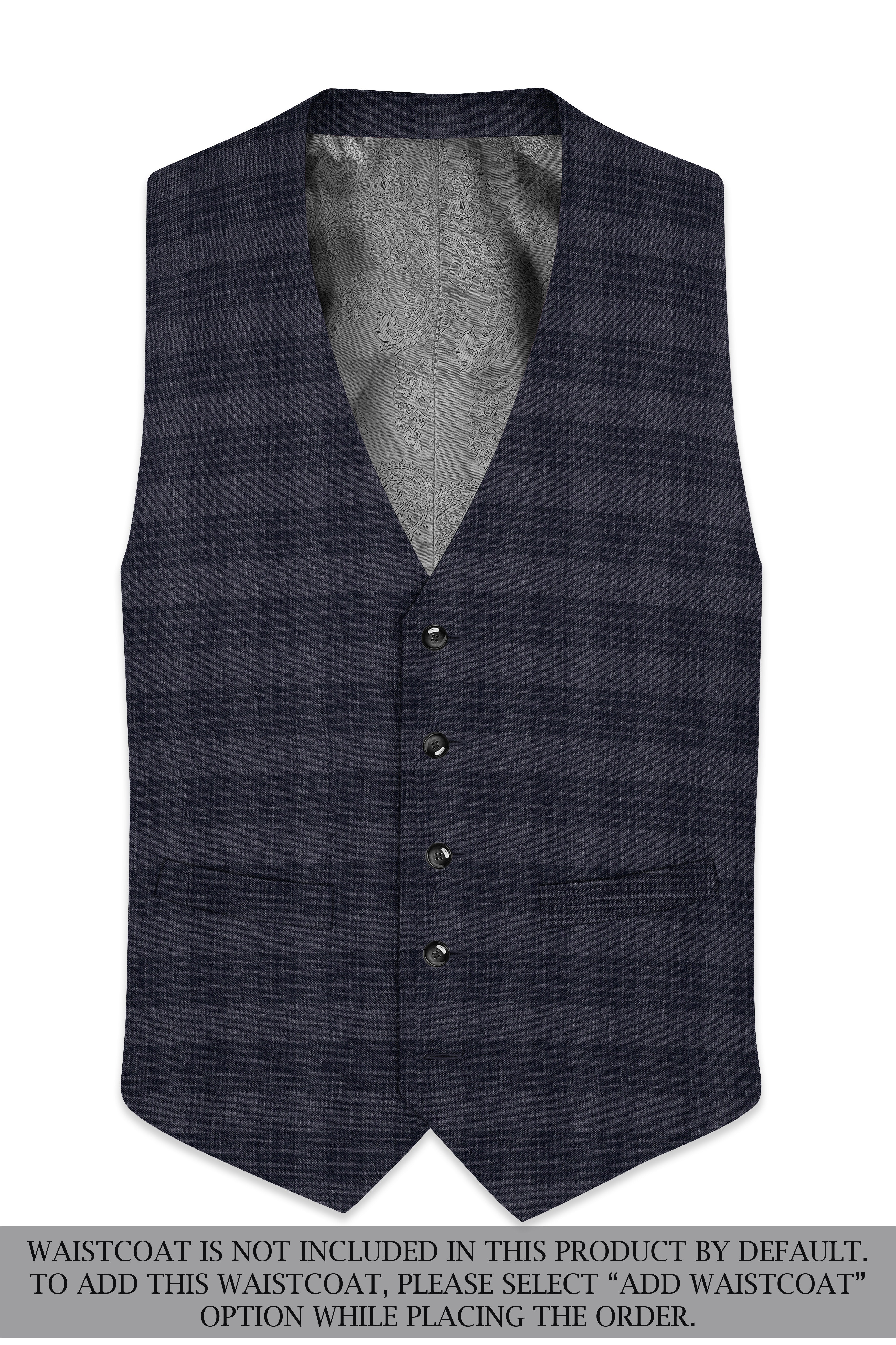 Tuna Gray Plaid Single-Breasted Suit