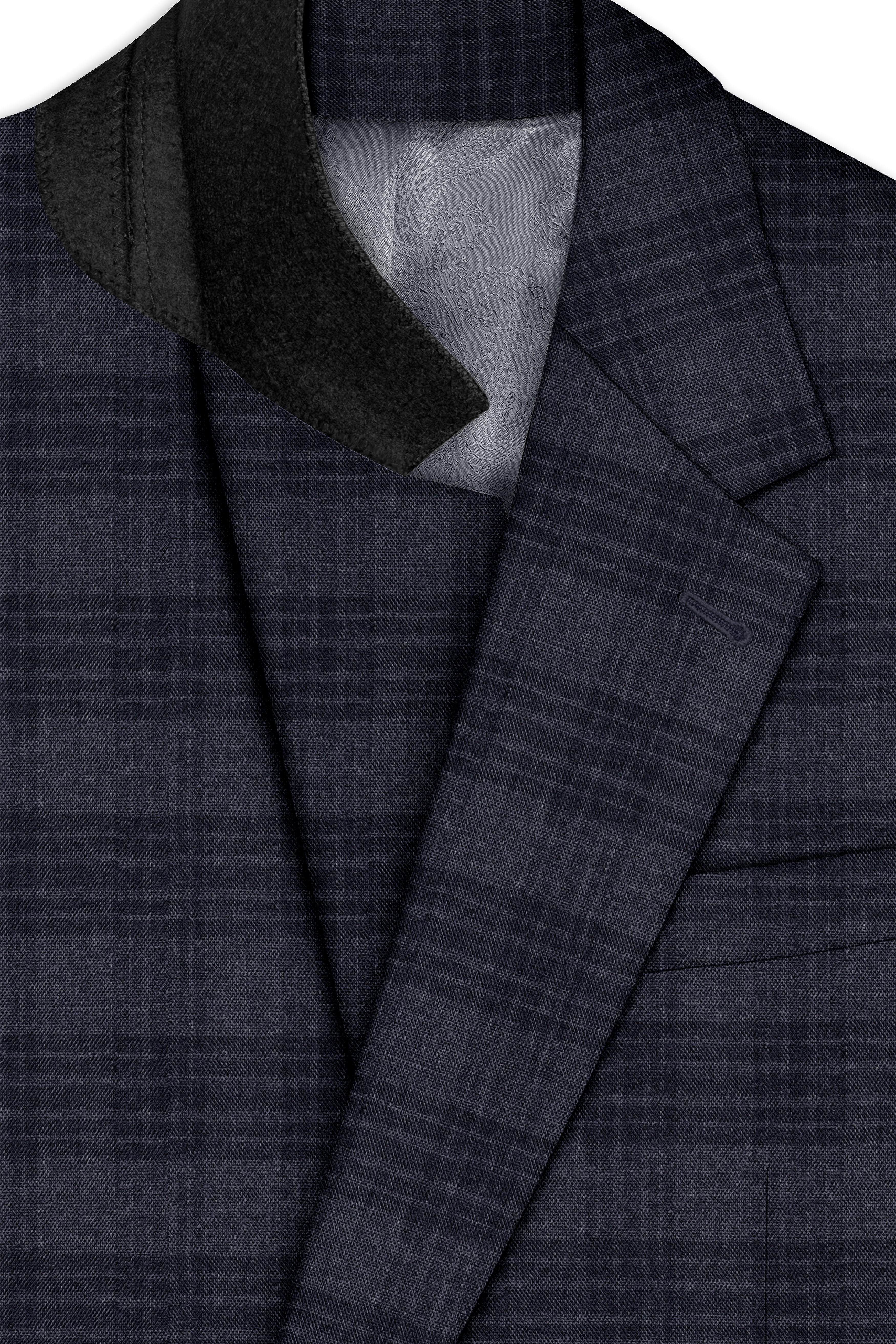 Tuna Gray Plaid Single-Breasted Suit