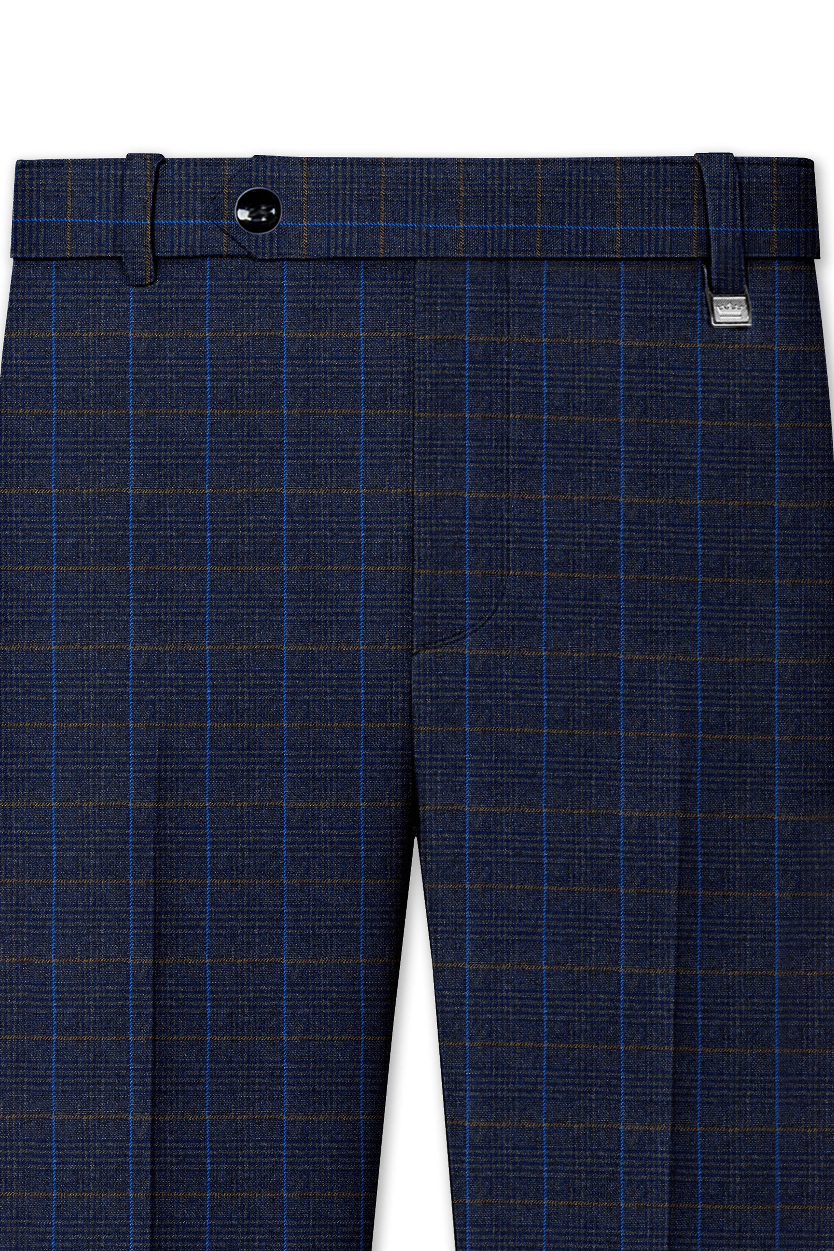 Iridium Dark Gray Windowpane Double Breaste Suit