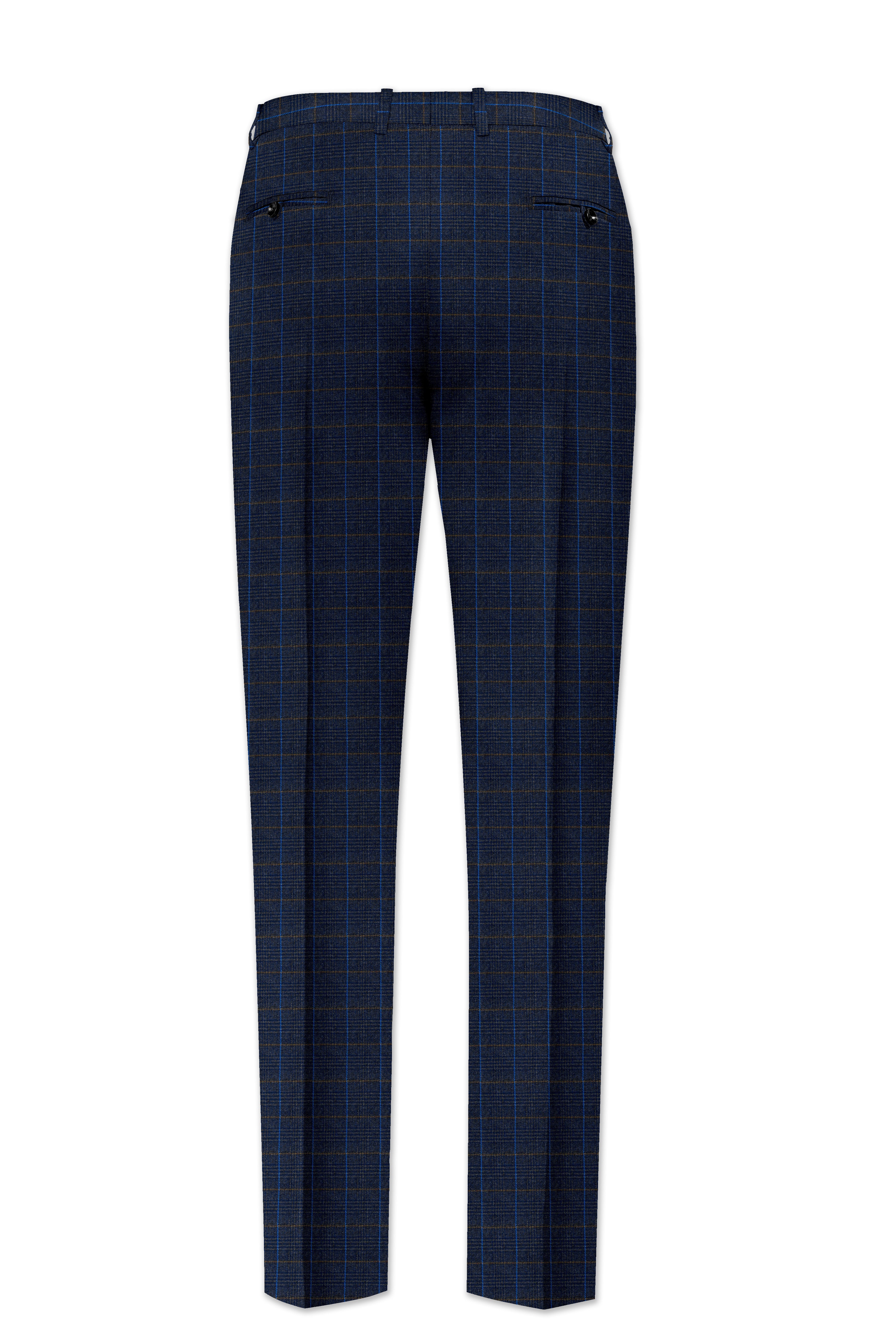 Iridium Dark Gray Windowpane Double Breaste Suit