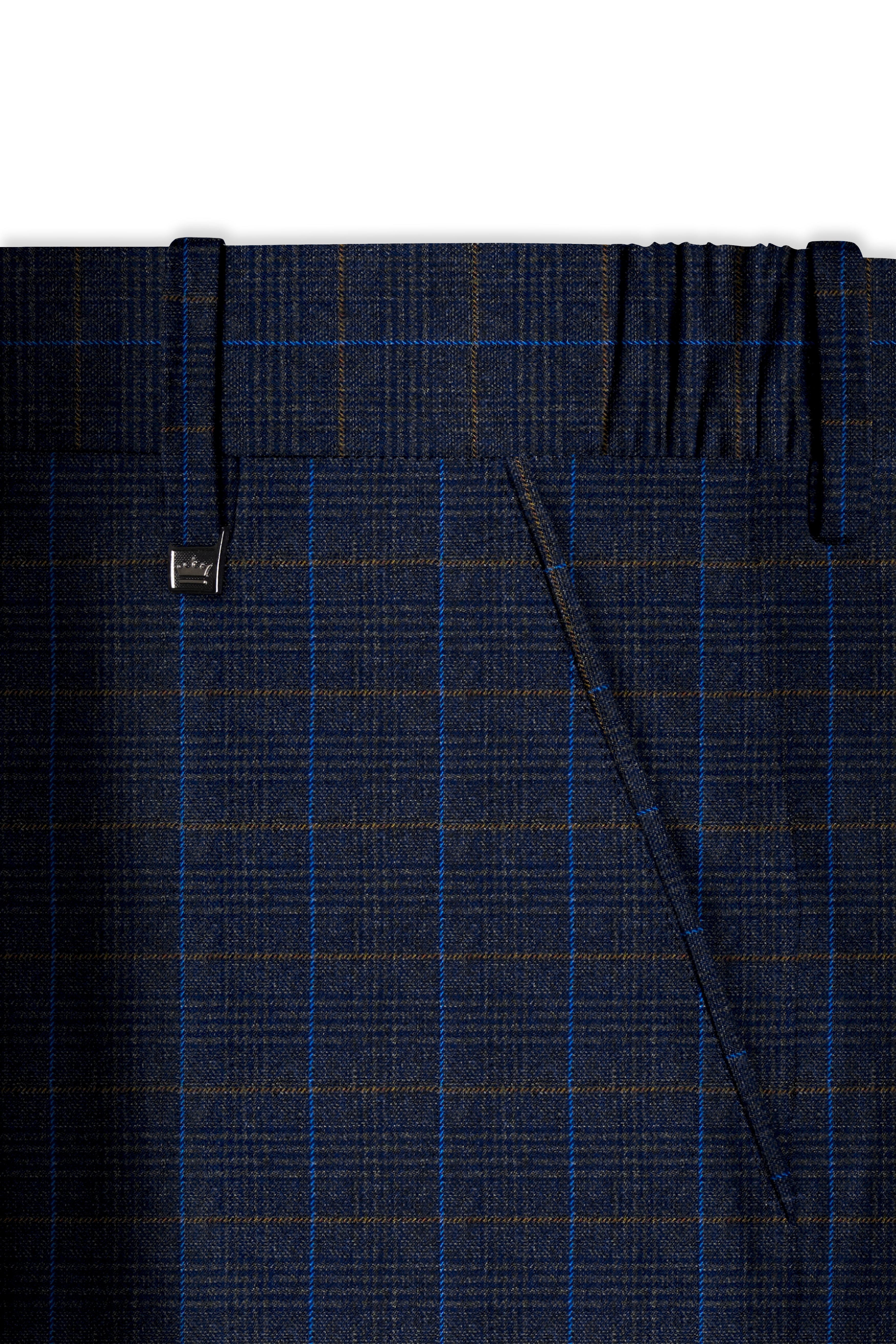 Iridium Dark Gray Windowpane Double Breaste Suit