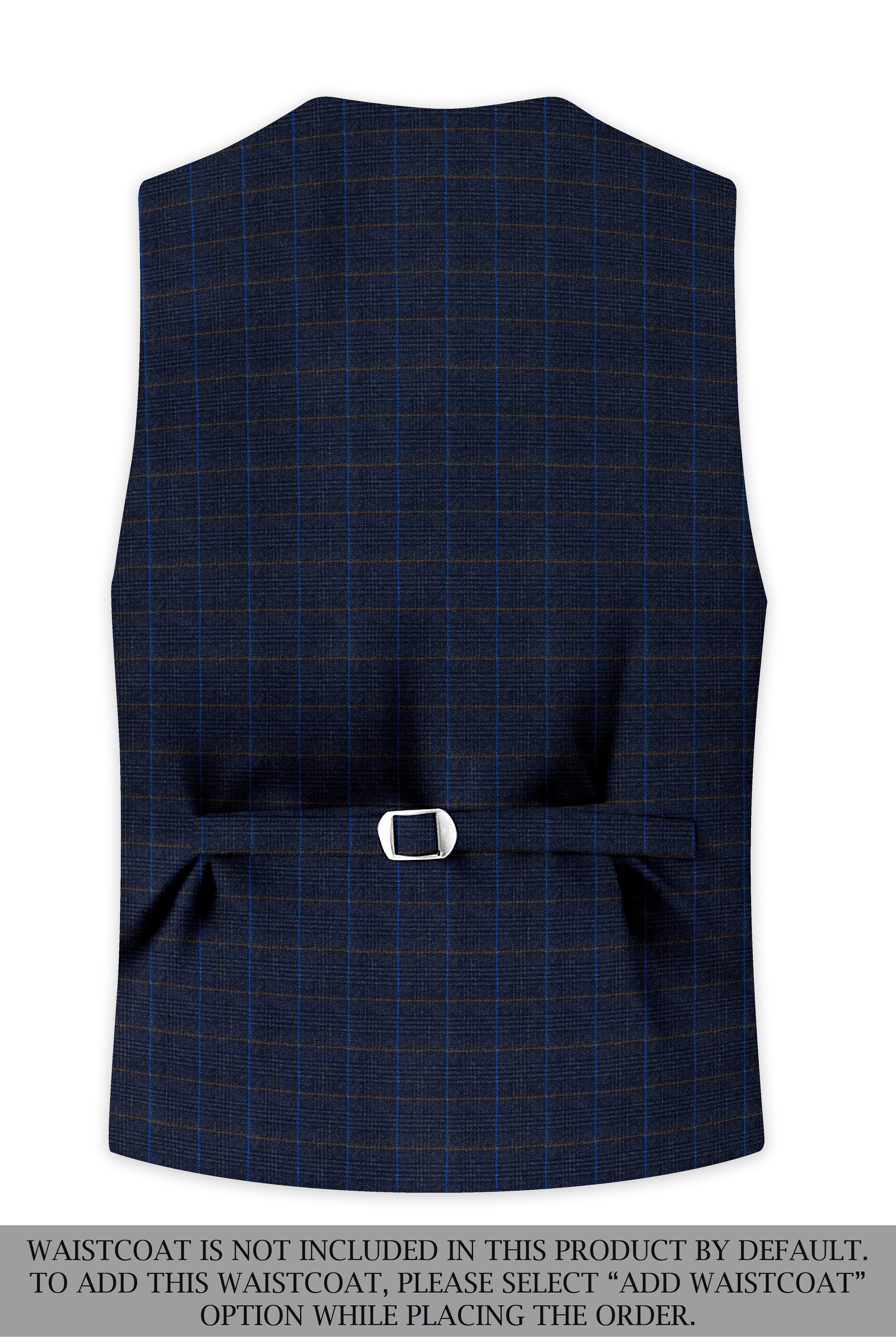 Iridium Dark Gray Windowpane Double Breaste Suit
