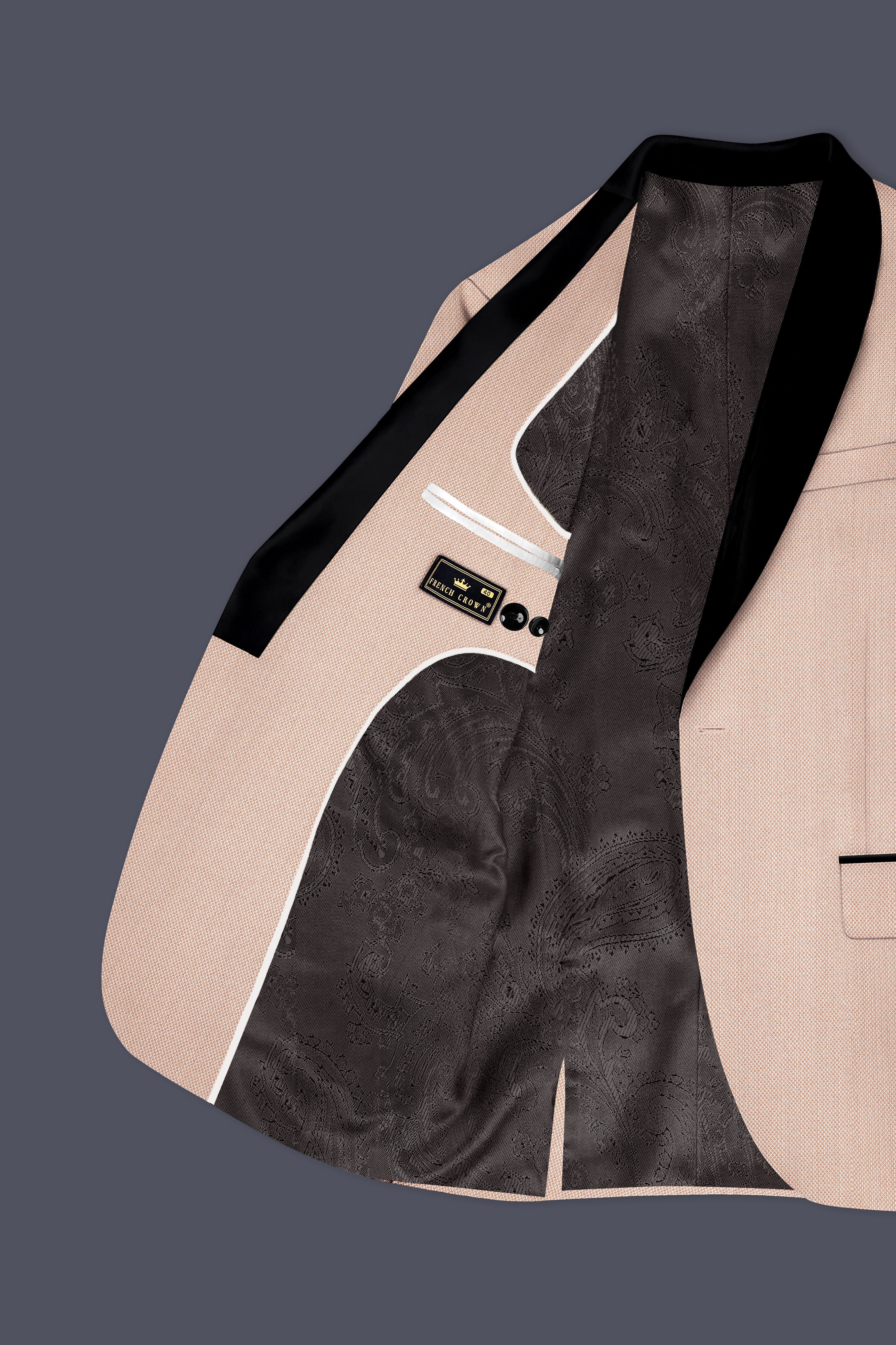Thistle Brown Dobby Textured Tuxedo Suit