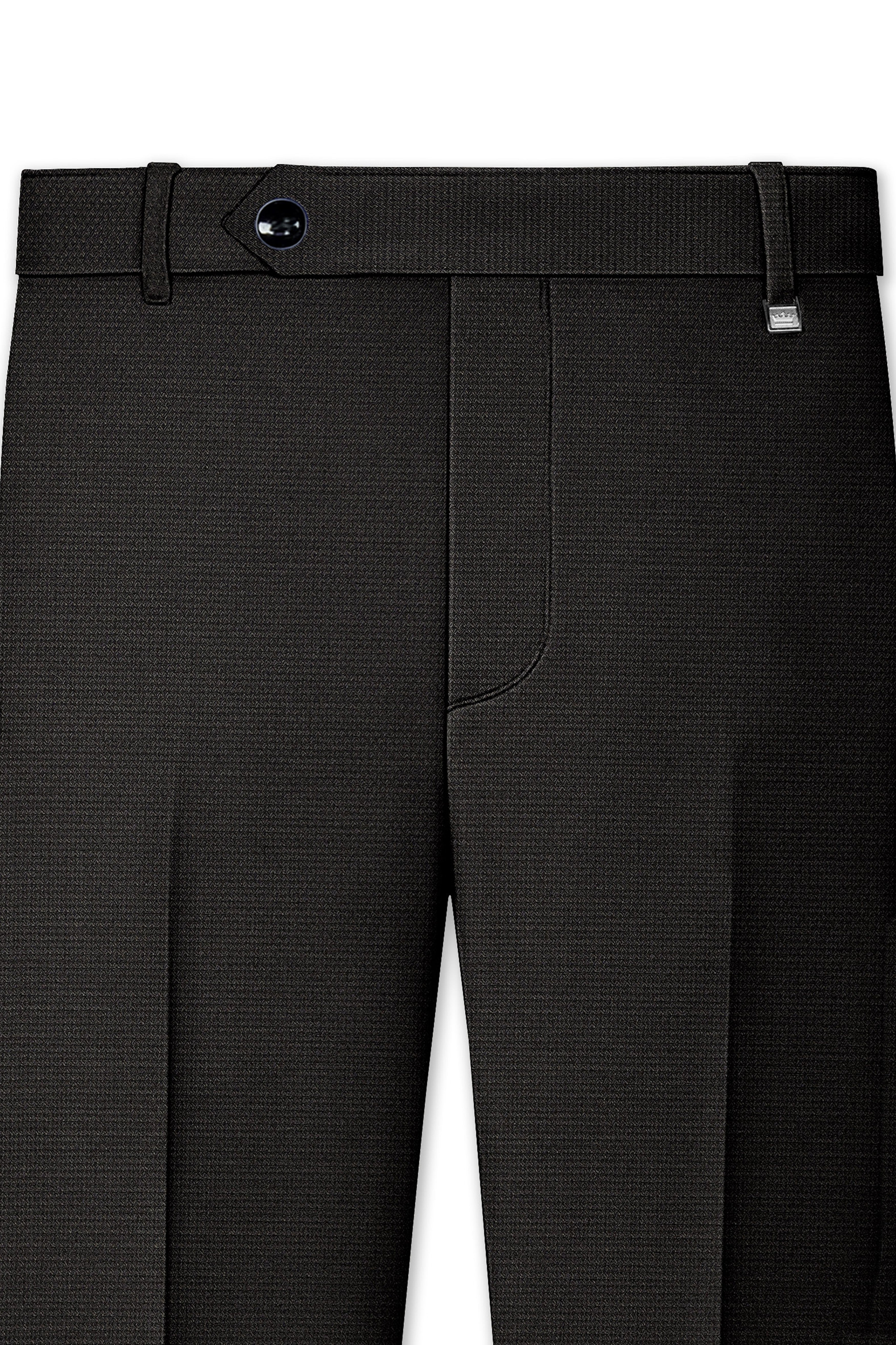 Merline Dark Brown Dobby Textured Double Breasted Suit