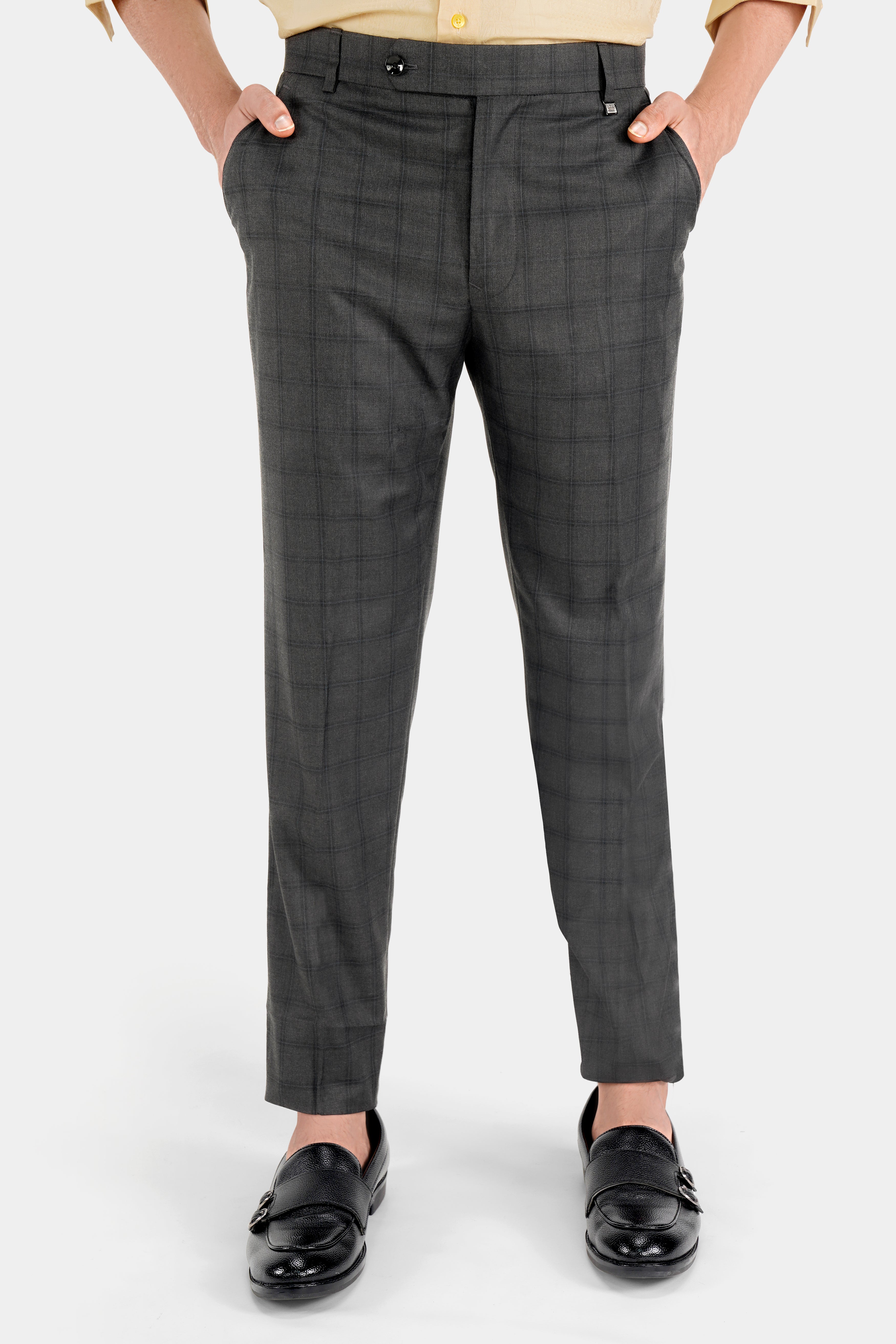 Chicago Gray Checkered Wool Rich Single Breasted Suit ST2741-SB-36, ST2741-SB-38, ST2741-SB-40, ST2741-SB-42, ST2741-SB-44, ST2741-SB-46, ST2741-SB-48, ST2741-SB-50, ST2741-SB-52, ST2741-SB-54, ST2741-SB-56, ST2741-SB-58, ST2741-SB-60