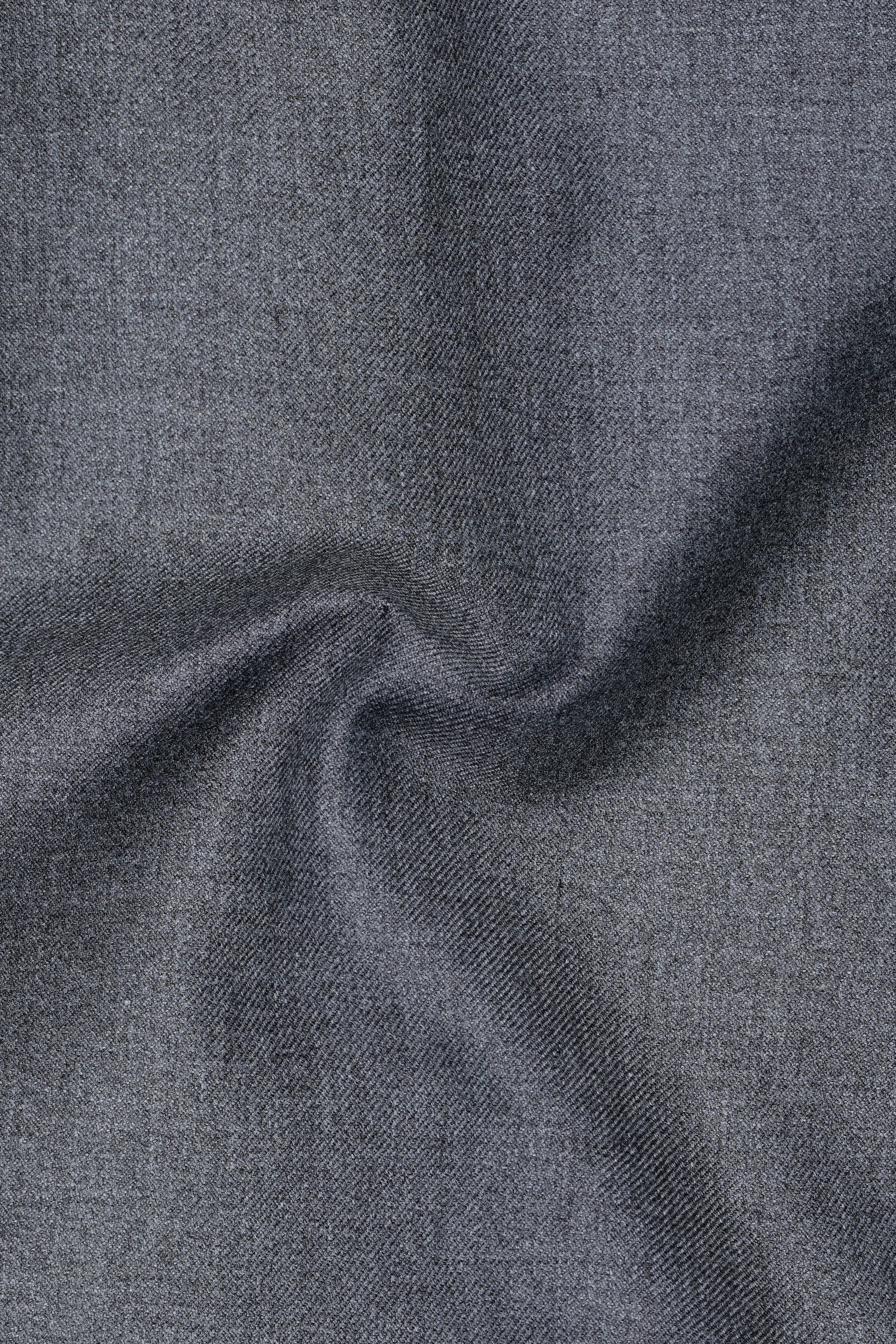 Fuscous Gray Wool Rich Single Breasted Designer Suit