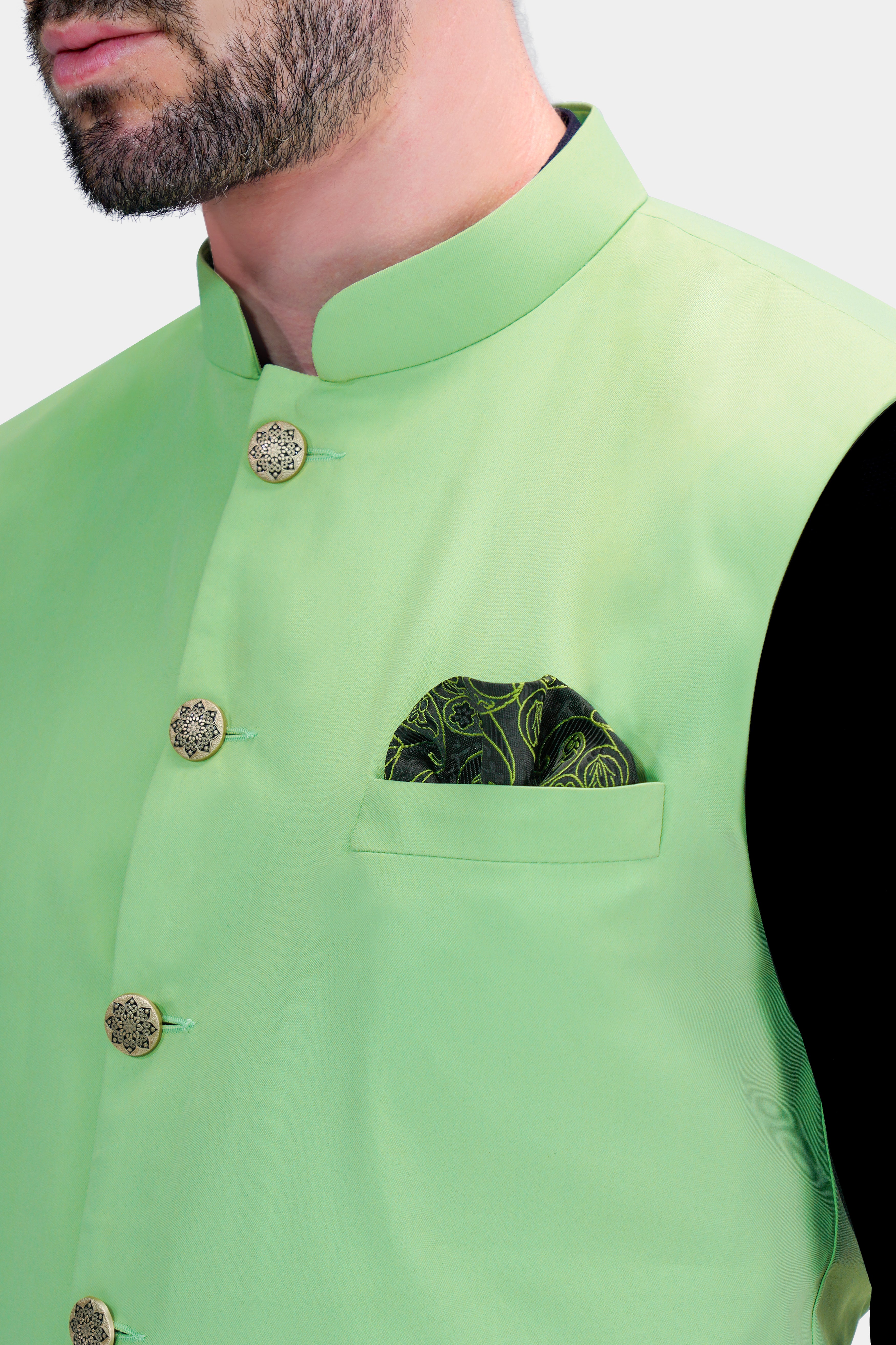 Pistachio Green Wool Rich Bandhgala Suit ST2752-BG-36, ST2752-BG-38, ST2752-BG-40, ST2752-BG-42, ST2752-BG-44, ST2752-BG-46, ST2752-BG-48, ST2752-BG-50, ST2752-BG-52, ST2752-BG-54, ST2752-BG-56, ST2752-BG-58, ST2752-BG-60