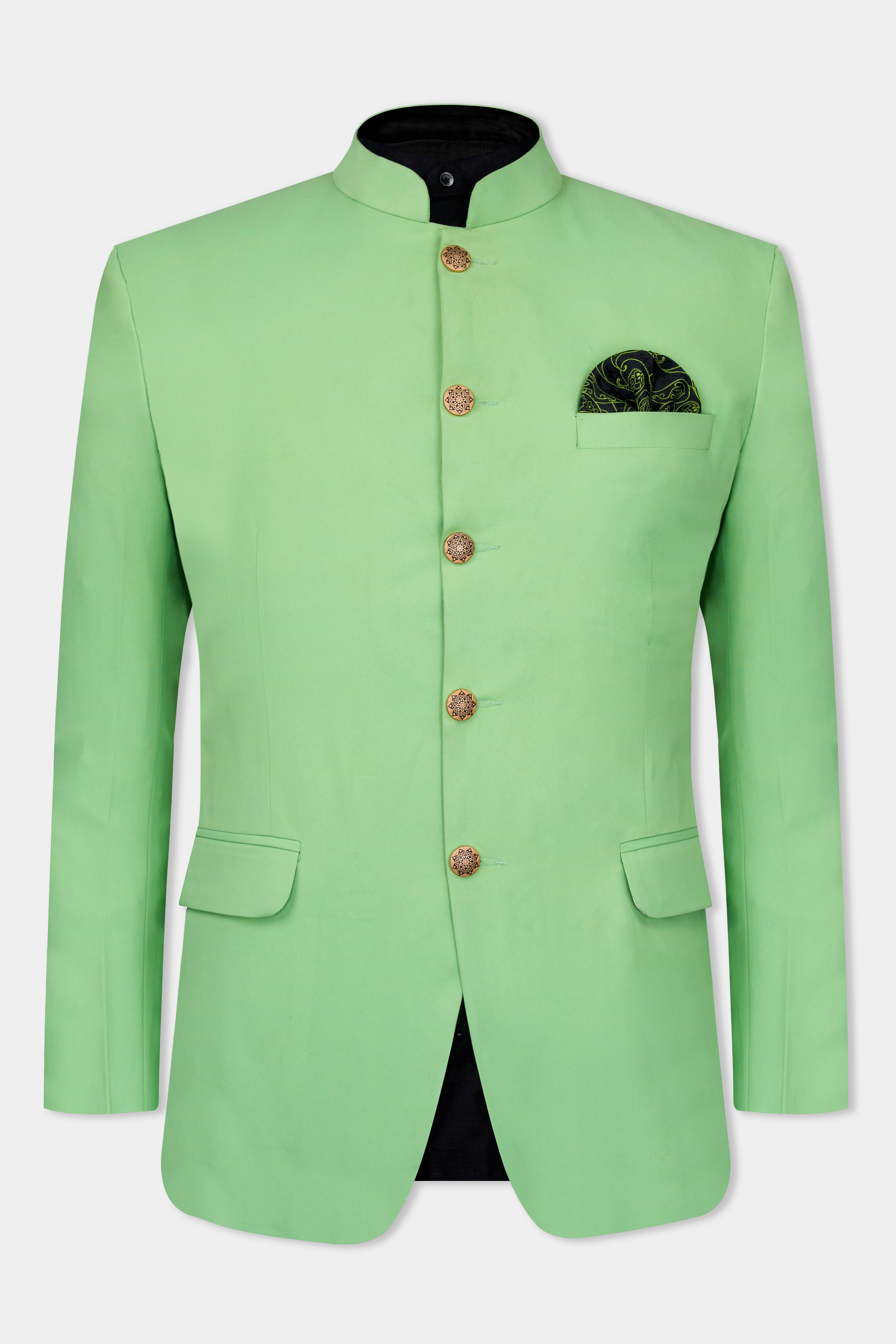 Pistachio Green Wool Rich Bandhgala Suit ST2752-BG-36, ST2752-BG-38, ST2752-BG-40, ST2752-BG-42, ST2752-BG-44, ST2752-BG-46, ST2752-BG-48, ST2752-BG-50, ST2752-BG-52, ST2752-BG-54, ST2752-BG-56, ST2752-BG-58, ST2752-BG-60