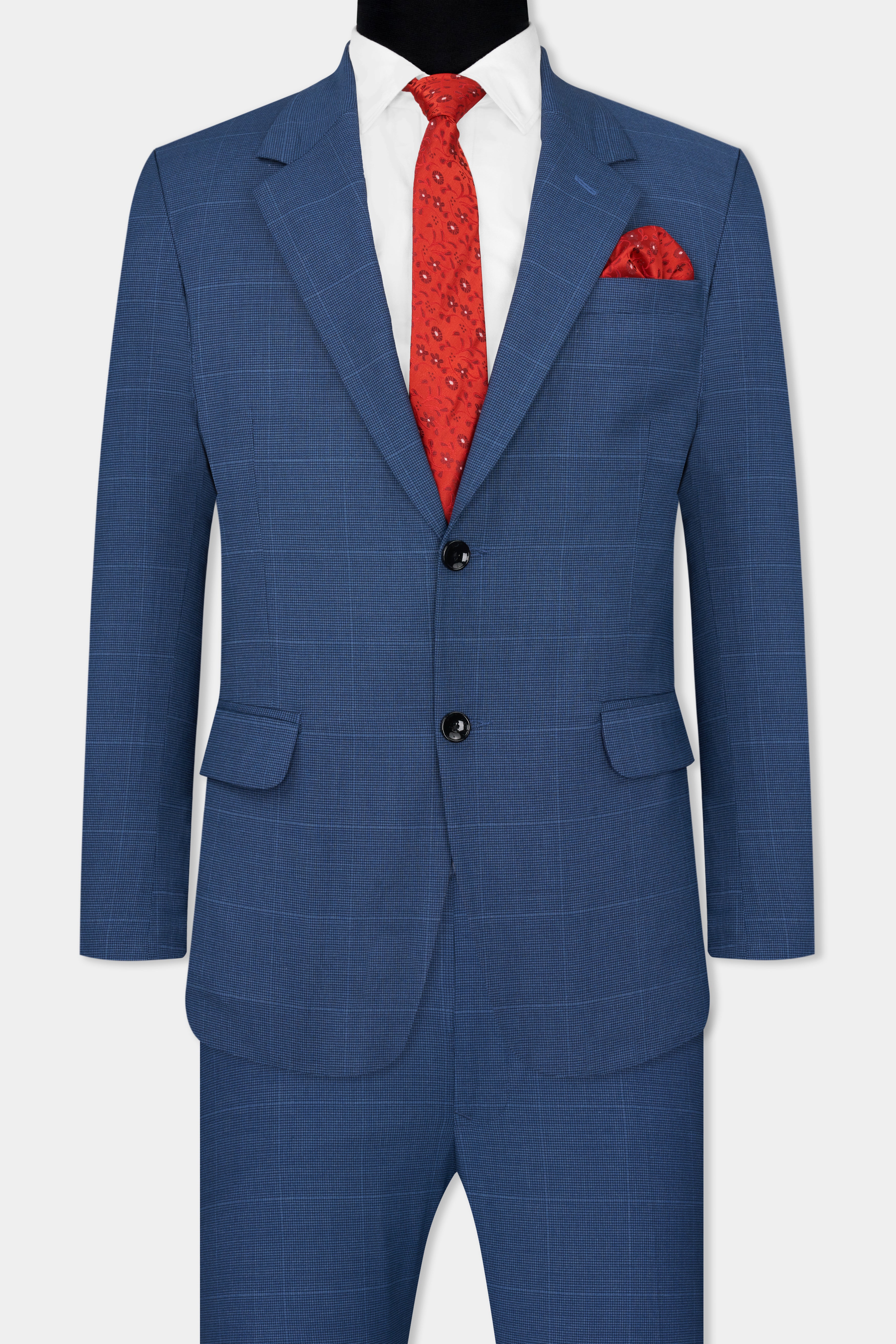 Gun Powder Blue Windowpane Wool Rich Stretchable traveler Suit ST2760-SB-36, ST2760-SB-38, ST2760-SB-40, ST2760-SB-42, ST2760-SB-44, ST2760-SB-46, ST2760-SB-48, ST2760-SB-50, ST2760-SB-52, ST2760-SB-54, ST2760-SB-56, ST2760-SB-58, ST2760-SB-60