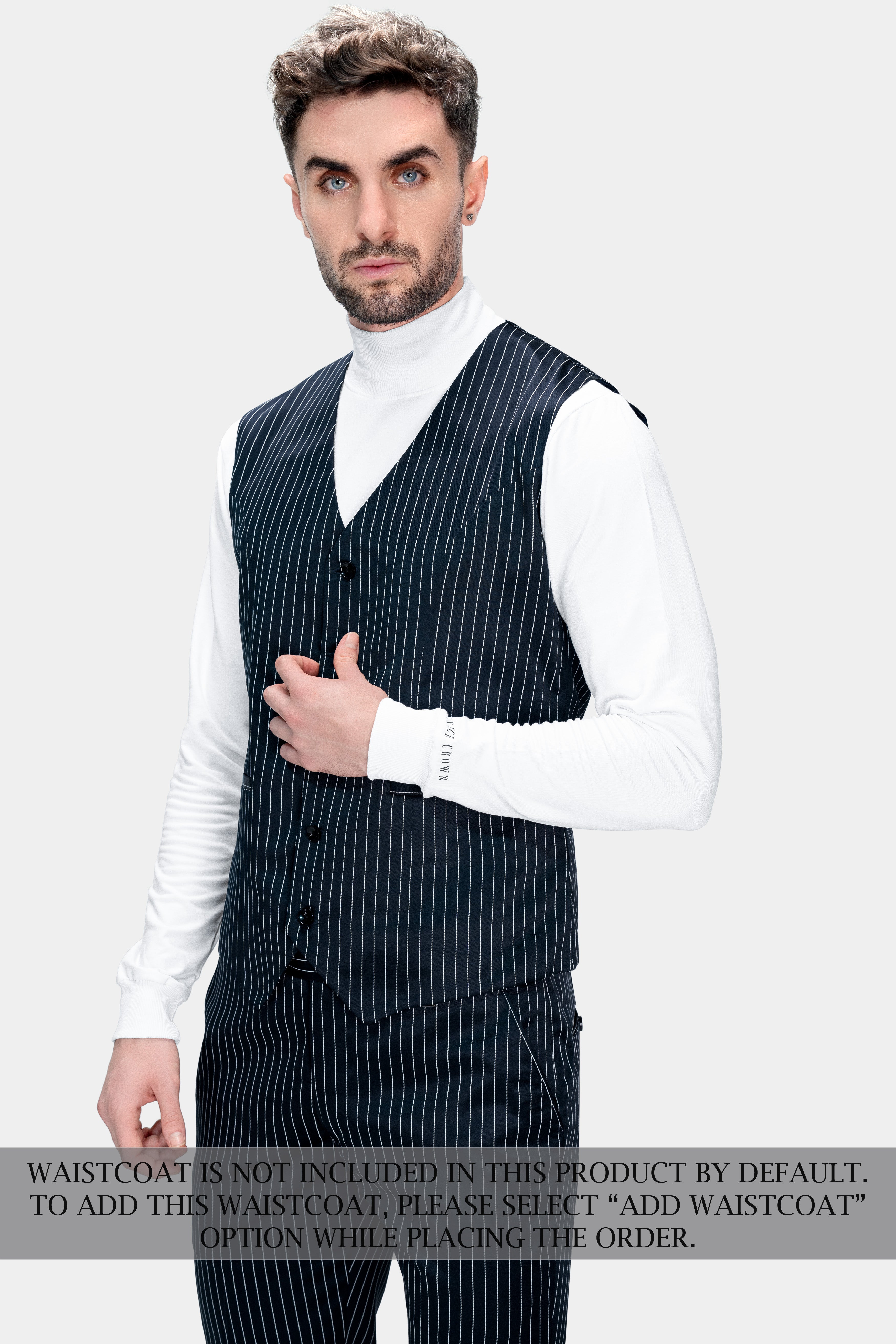 Gunmetal Blue with White Striped Premium Wool Rich Designer Suit ST2772-DB-D481-36, ST2772-DB-D481-38, ST2772-DB-D481-40, ST2772-DB-D481-42, ST2772-DB-D481-44, ST2772-DB-D481-46, ST2772-DB-D481-48, ST2772-DB-D481-50, ST2772-DB-D481-52, ST2772-DB-D481-54, ST2772-DB-D481-56, ST2772-DB-D481-58, ST2772-DB-D481-60