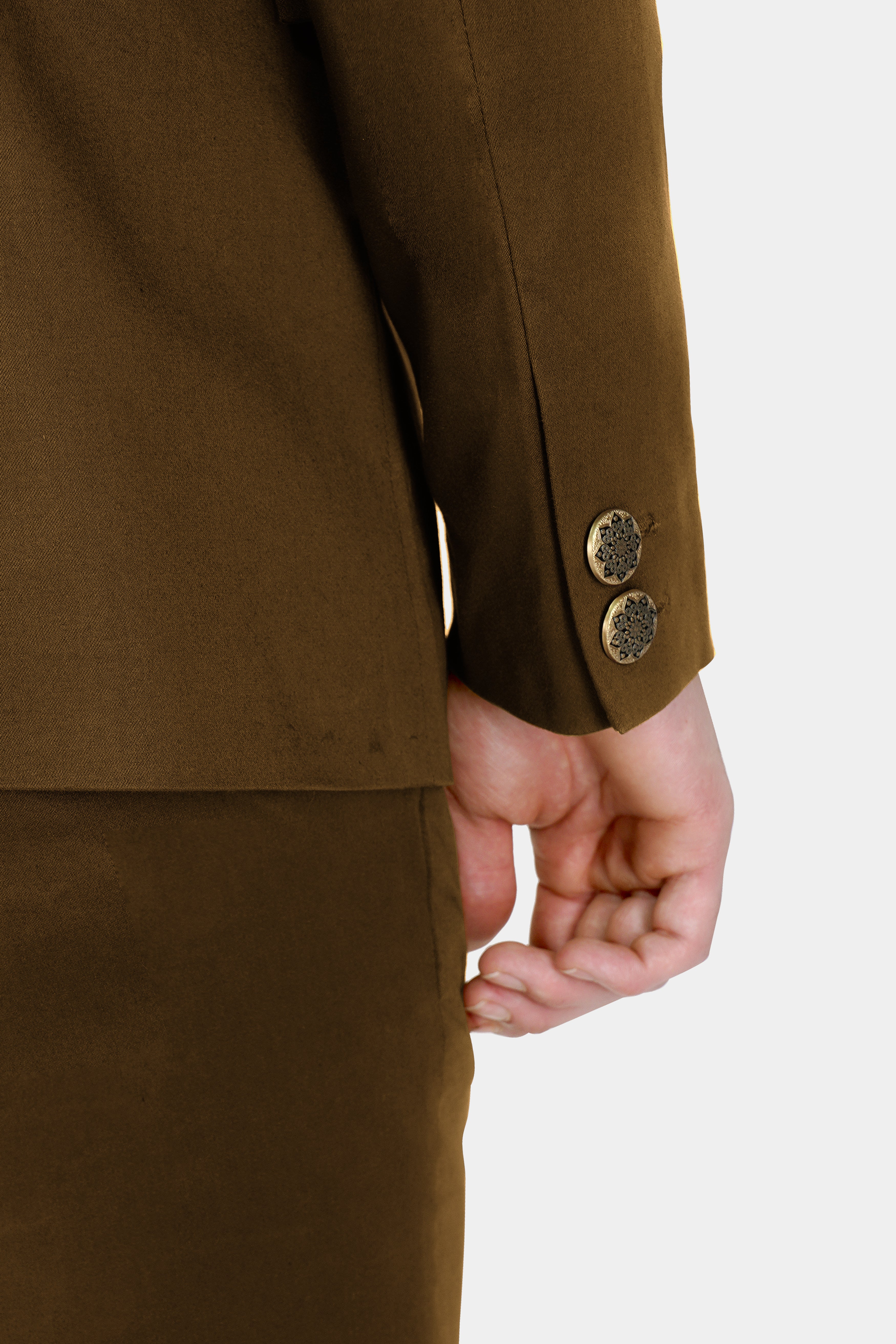 Metallic Bronze Brown Premium Cotton Cross Buttoned Bandhgala Stretchable traveler Suit ST2781-CBG-36, ST2781-CBG-38, ST2781-CBG-40, ST2781-CBG-42, ST2781-CBG-44, ST2781-CBG-46, ST2781-CBG-48, ST2781-CBG-50, ST2781-CBG-52, ST2781-CBG-54, ST2781-CBG-56, ST2781-CBG-58, ST2781-CBG-60