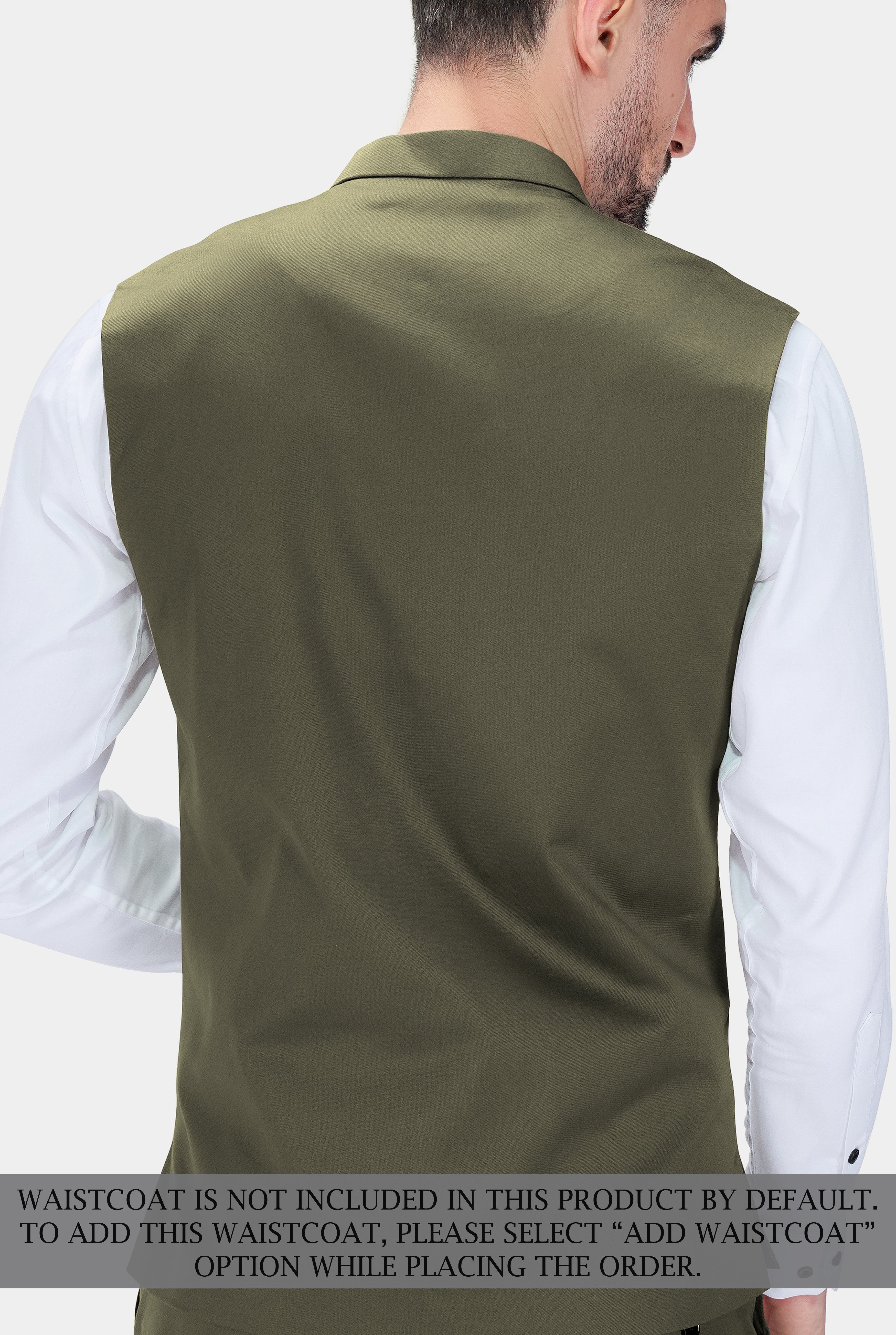 Hemlock Green Premium Cotton Cross Placket Bandhgala Stretchable traveler Suit
