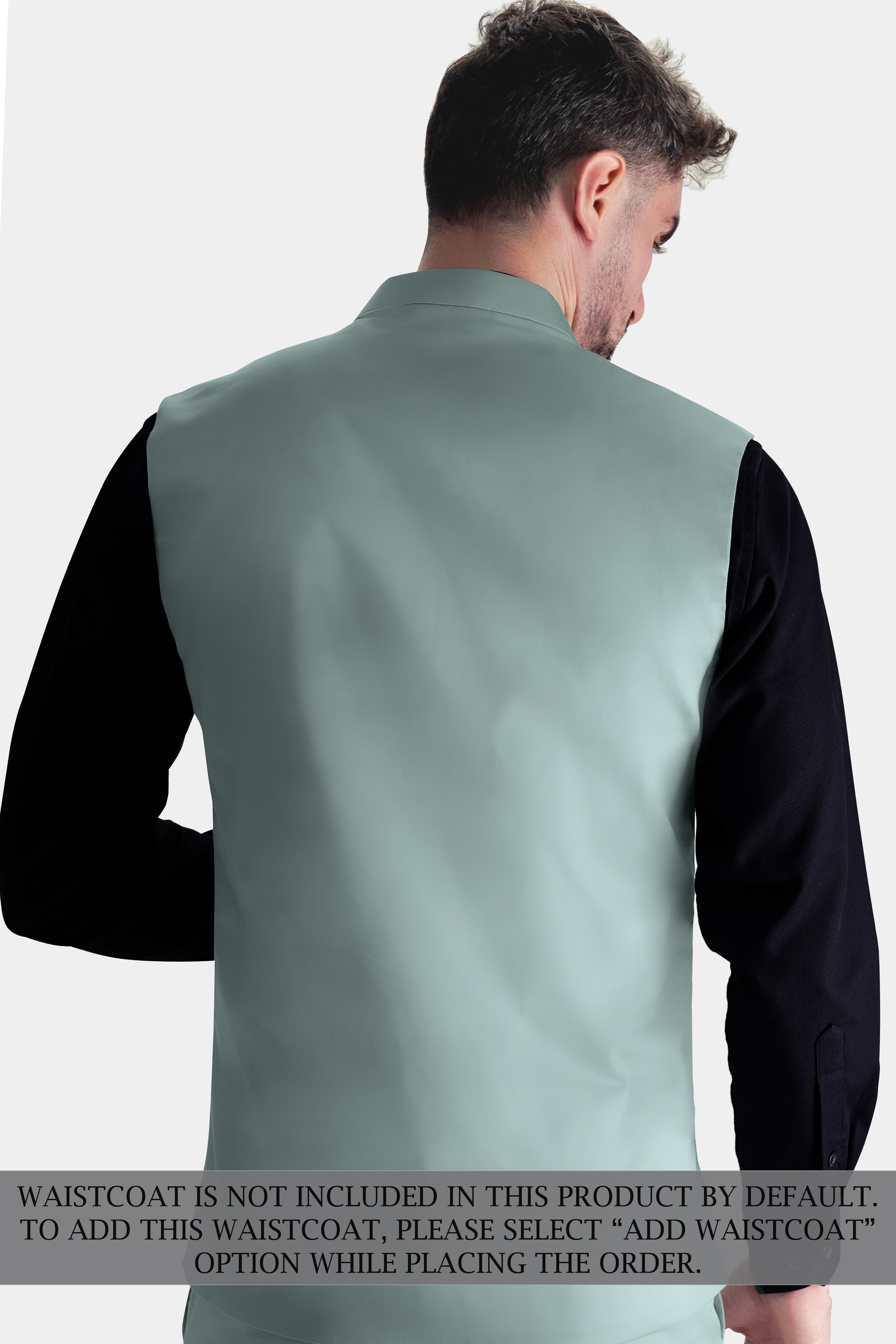 Edward Blue Plain-Solid Premium Cotton Bandhgala/Jodhpuri Suits