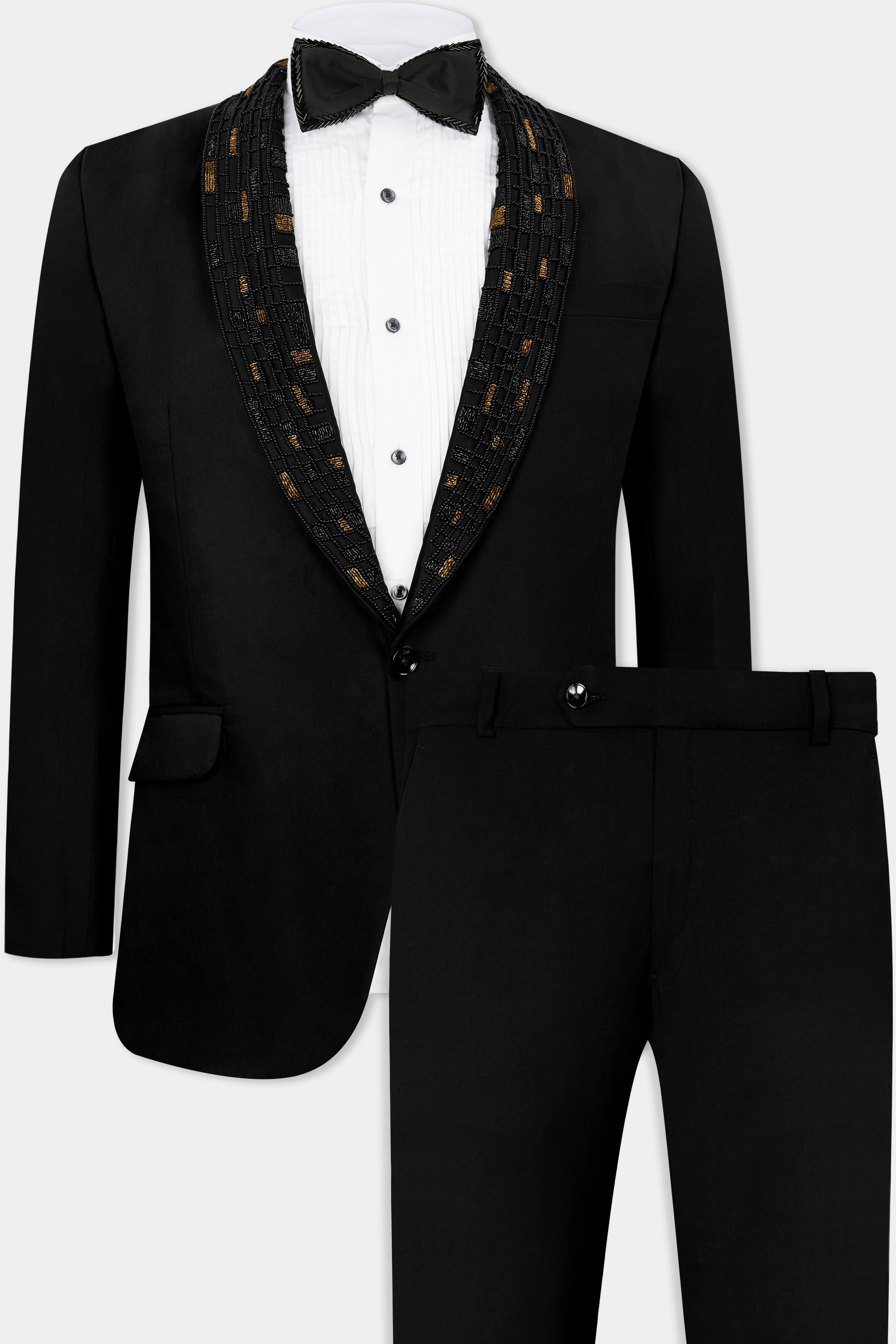 Jade Black 3 Piece Tuxedo Suit