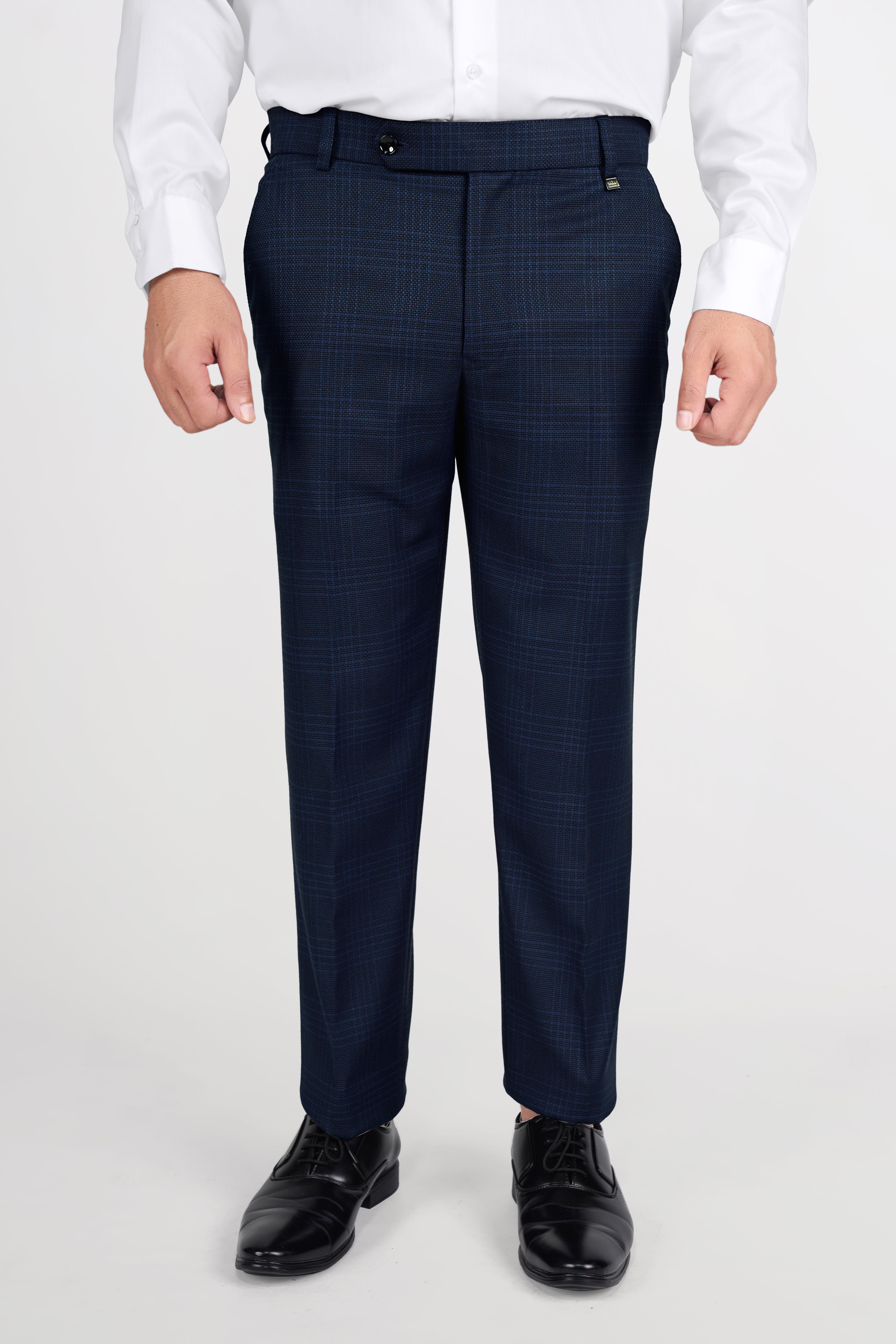 Prussian Blue Subtle Checkered Cross Buttoned Bandhgala Wool Rich Suit ST2816-CBG3-36, ST2816-CBG3-38, ST2816-CBG3-40, ST2816-CBG3-42, ST2816-CBG3-44, ST2816-CBG3-46, ST2816-CBG3-48, ST2816-CBG3-50, ST2816-CBG3-52, ST2816-CBG3-54, ST2816-CBG3-56, ST2816-CBG3-58, ST2816-CBG3-60