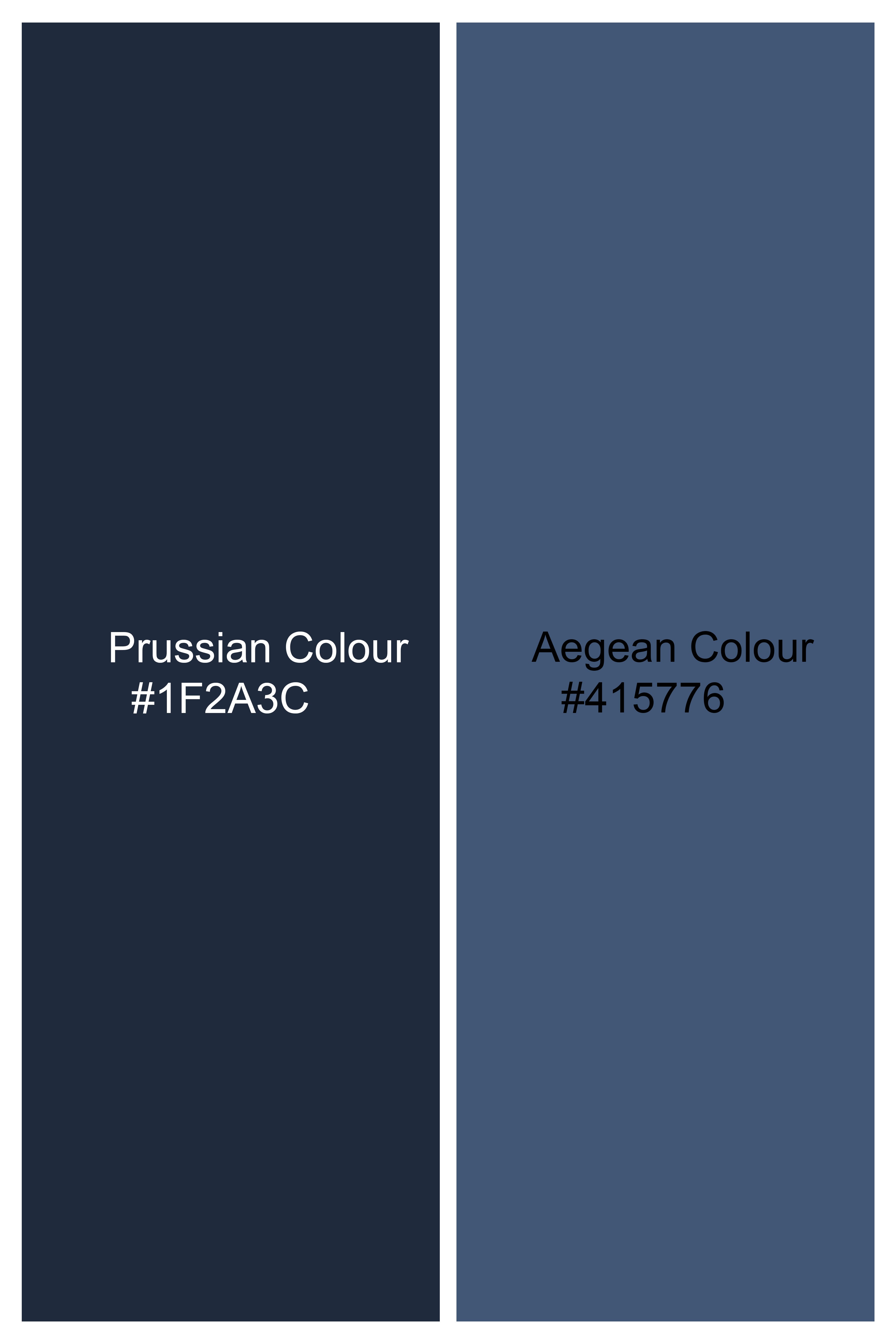 Prussian Blue Subtle Checkered Cross Buttoned Bandhgala Wool Rich Suit ST2816-CBG3-36, ST2816-CBG3-38, ST2816-CBG3-40, ST2816-CBG3-42, ST2816-CBG3-44, ST2816-CBG3-46, ST2816-CBG3-48, ST2816-CBG3-50, ST2816-CBG3-52, ST2816-CBG3-54, ST2816-CBG3-56, ST2816-CBG3-58, ST2816-CBG3-60