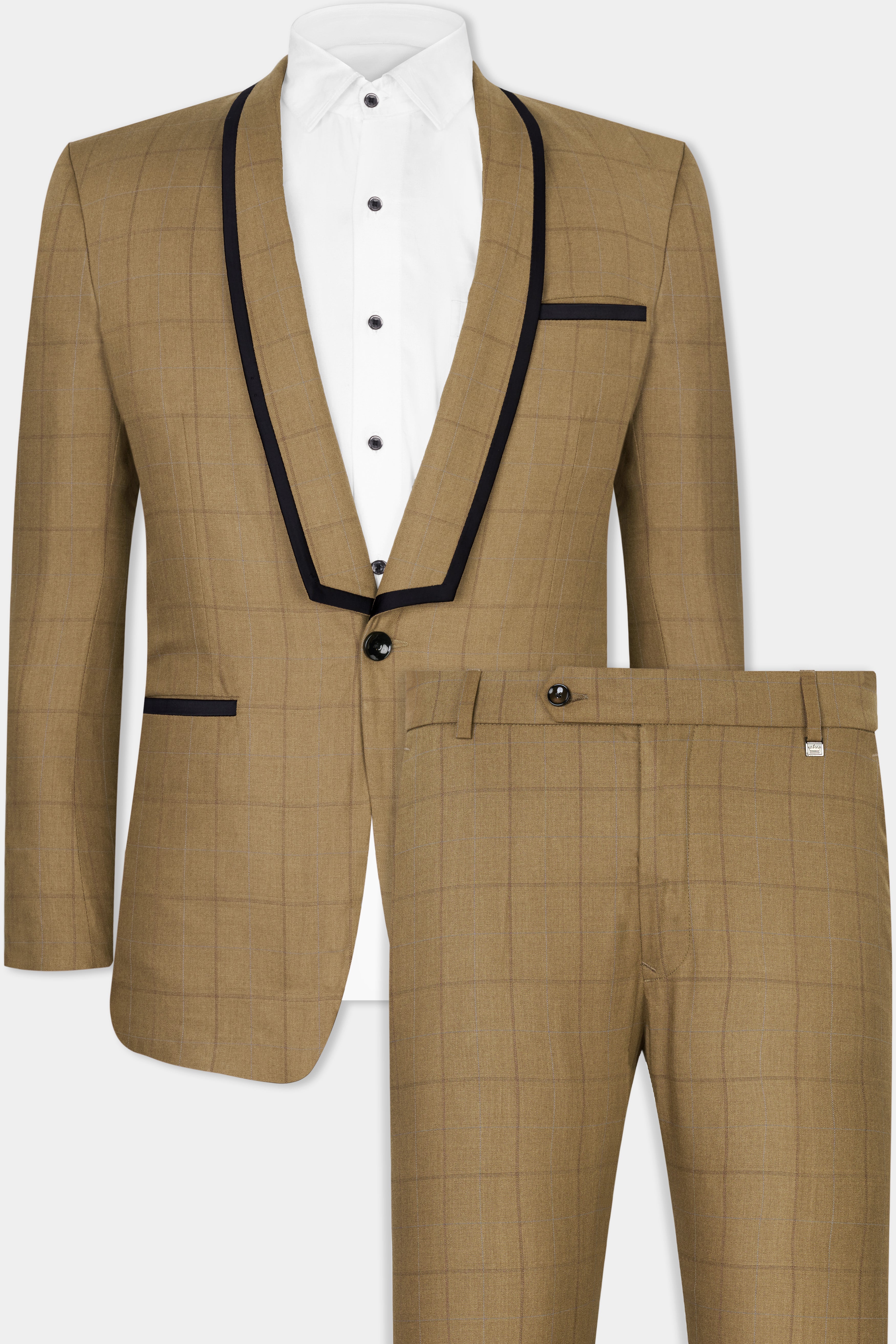 Barley Brown Windowpane Wool Rich Designer Suit ST2834-D330-36, ST2834-D330-38, ST2834-D330-40, ST2834-D330-42, ST2834-D330-44, ST2834-D330-46, ST2834-D330-48, ST2834-D330-50, ST2834-D330-52, ST2834-D330-54, ST2834-D330-56, ST2834-D330-58, ST2834-D330-60