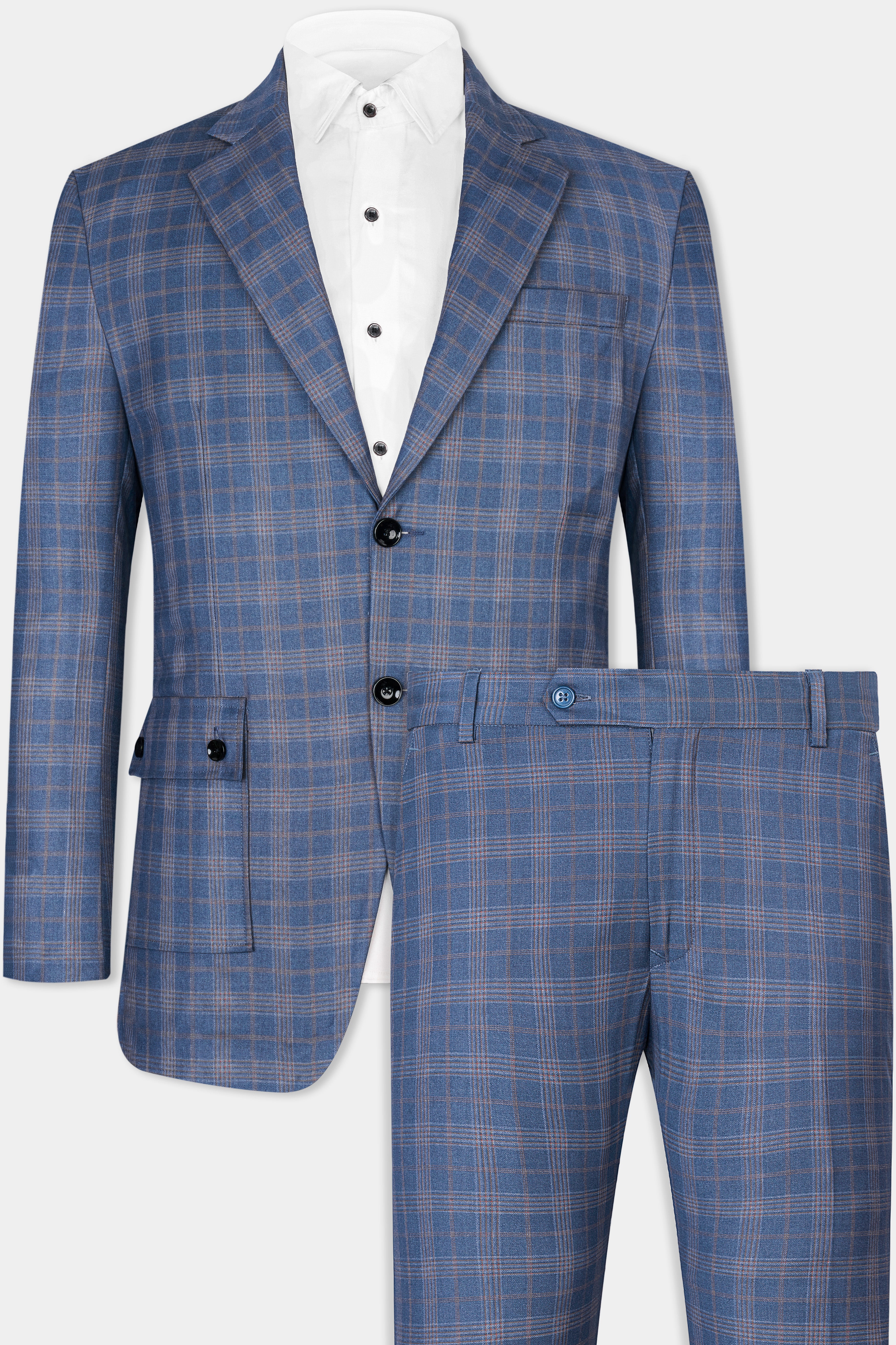 Alaskan Blue and Nevada Brown Plaid Wool Rich Designer Suit ST2836-SB-D387-36, ST2836-SB-D387-38, ST2836-SB-D387-40, ST2836-SB-D387-42, ST2836-SB-D387-44, ST2836-SB-D387-46, ST2836-SB-D387-48, ST2836-SB-D387-50, ST2836-SB-D387-52, ST2836-SB-D387-54, ST2836-SB-D387-56, ST2836-SB-D387-58, ST2836-SB-D387-60